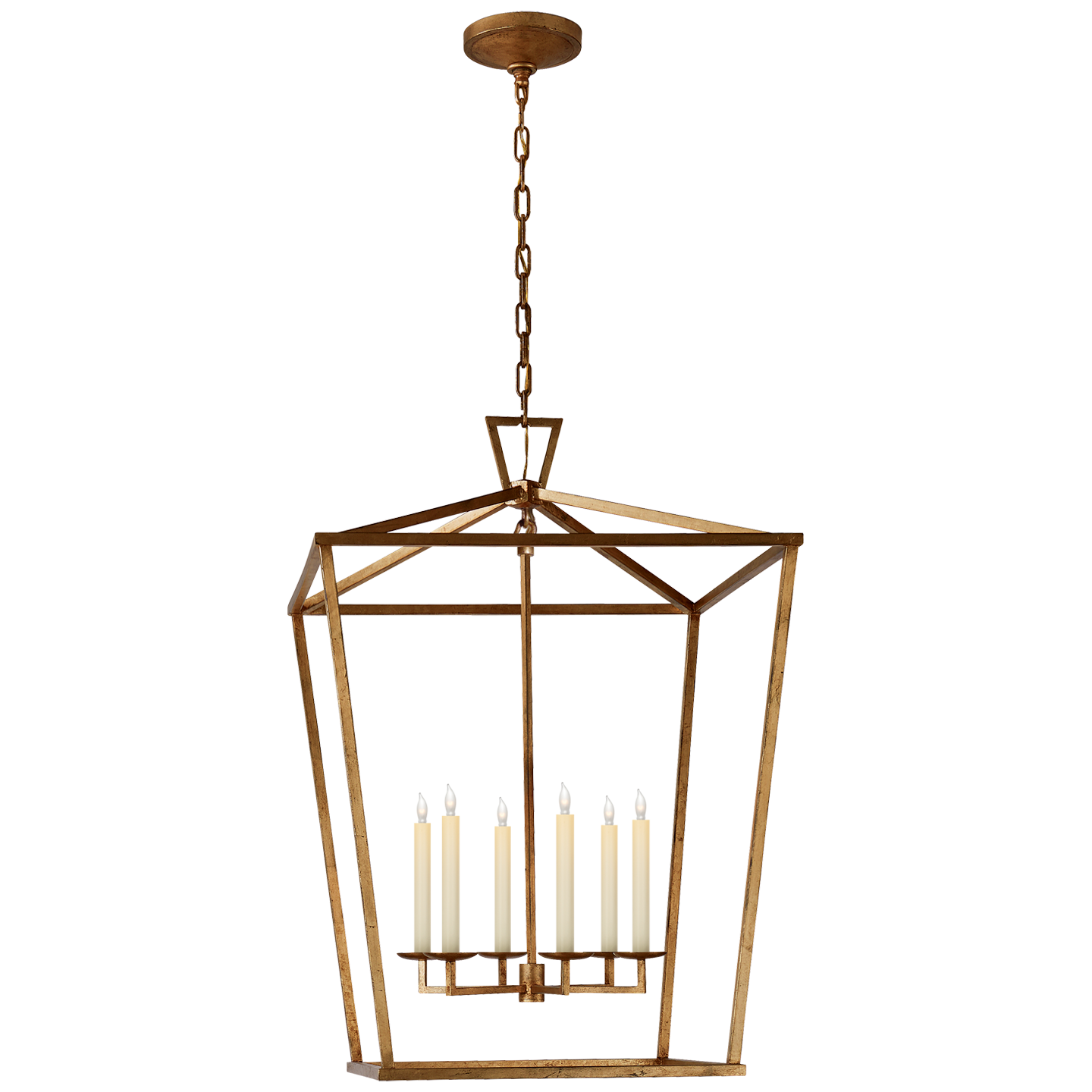 Darlana Extra Large Lantern in Gilded Iron
