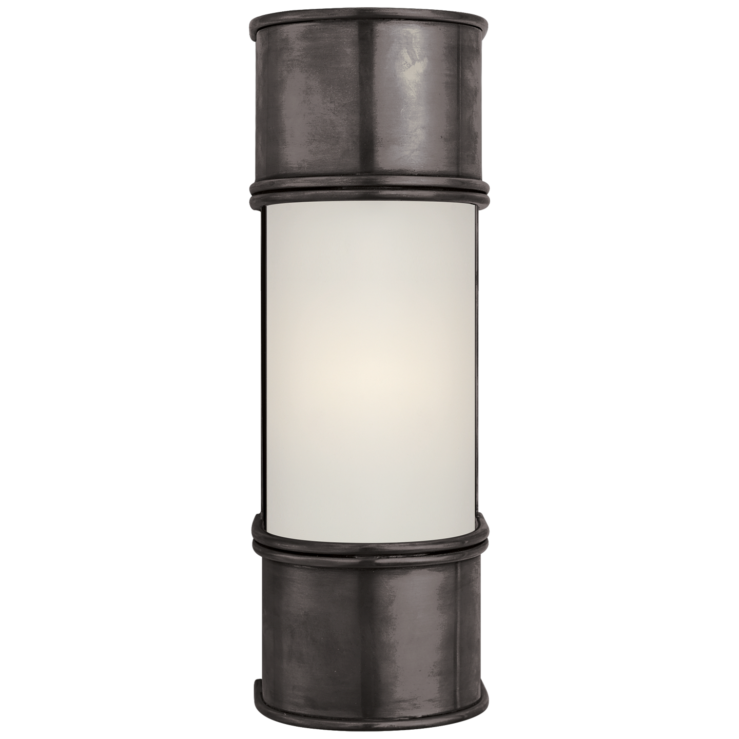 Oxford 12" Bath Sconce in Bronze with Frosted Glass
