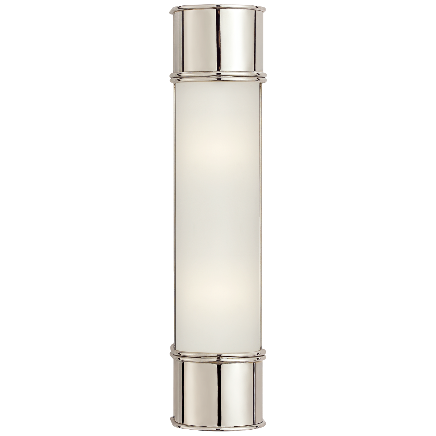 Oxford 18" Bath Sconce in Polished Nickel with Frosted Glass
