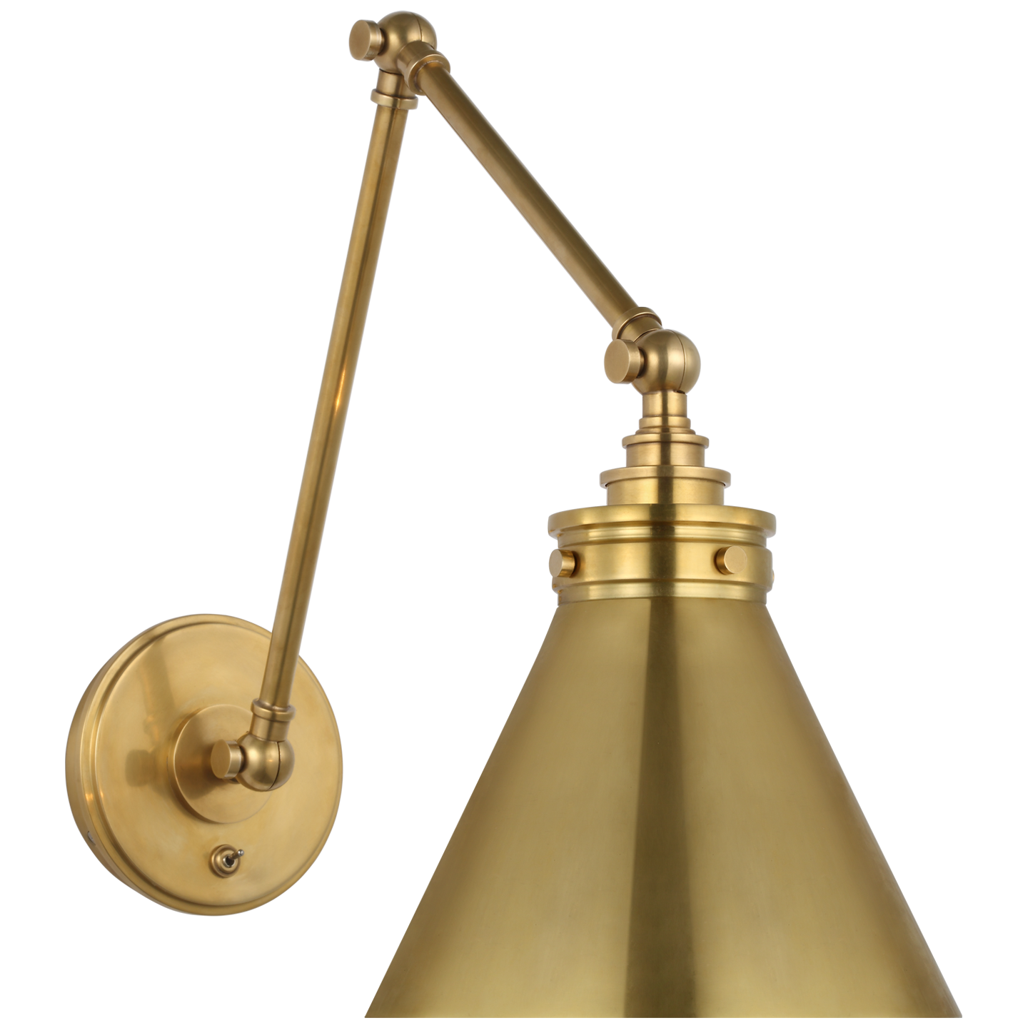 Parkington Double Library Wall Light in Antique-Burnished Brass