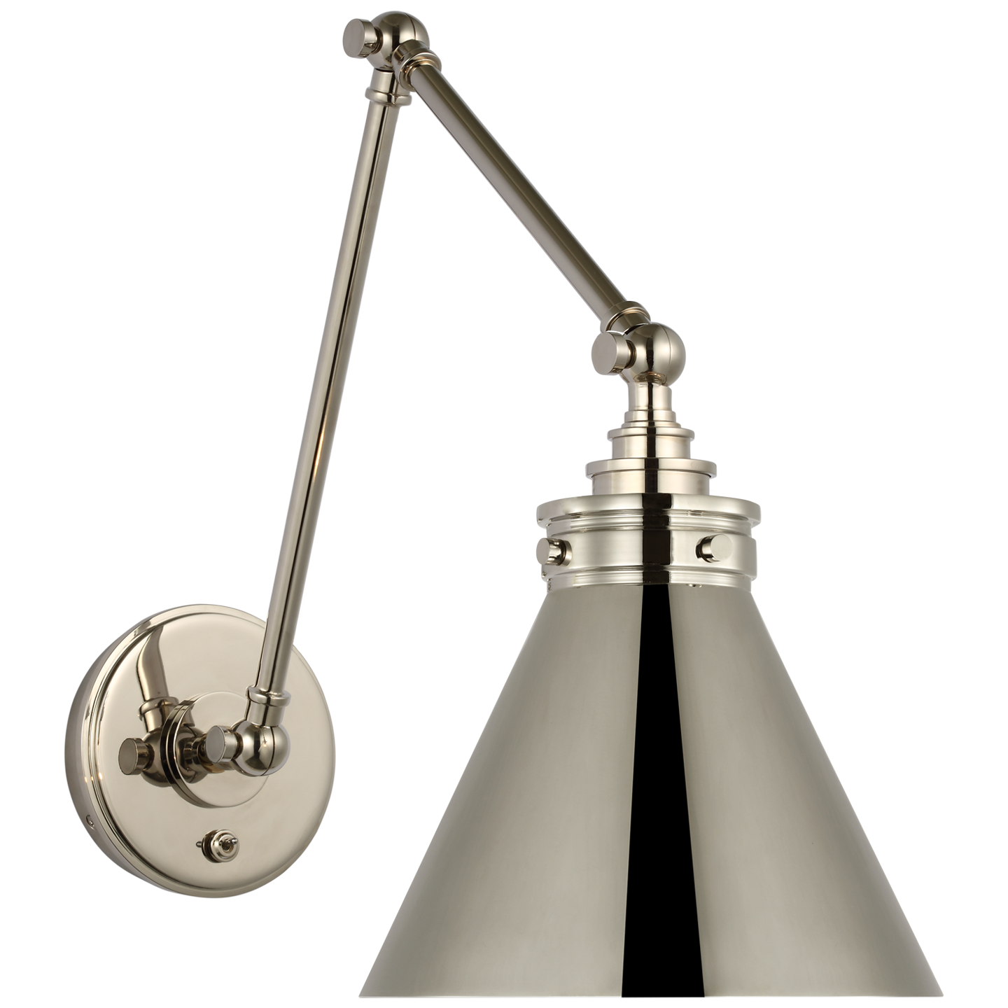 Parkington Double Library Wall Light in Polished Nickel