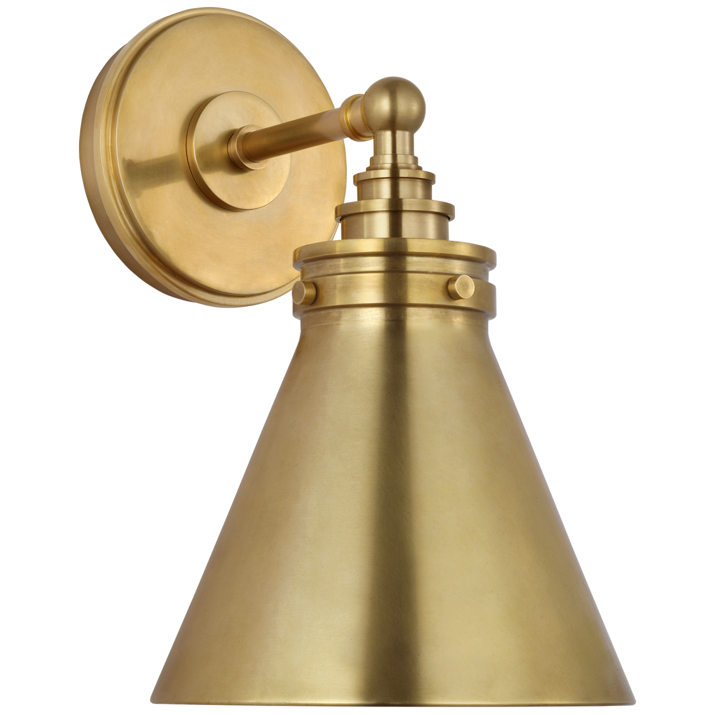 Parkington Small Single Wall Light in Antique-Burnished Brass