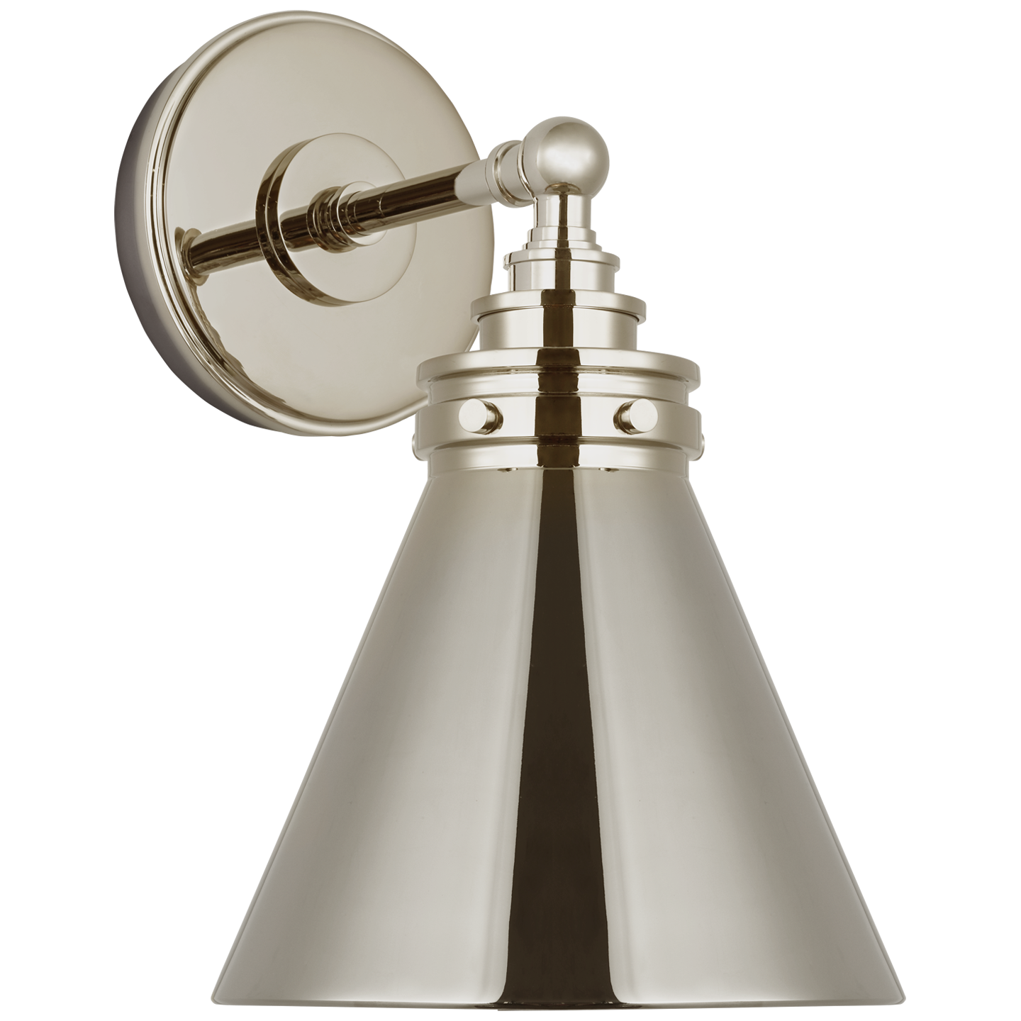 Parkington Small Single Wall Light in Polished Nickel