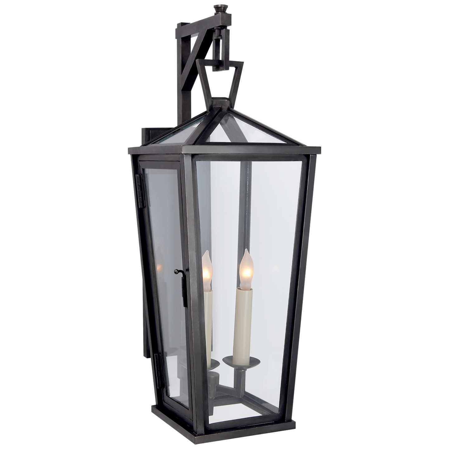Darlana Small Tall Bracketed Wall Lantern in Bronze