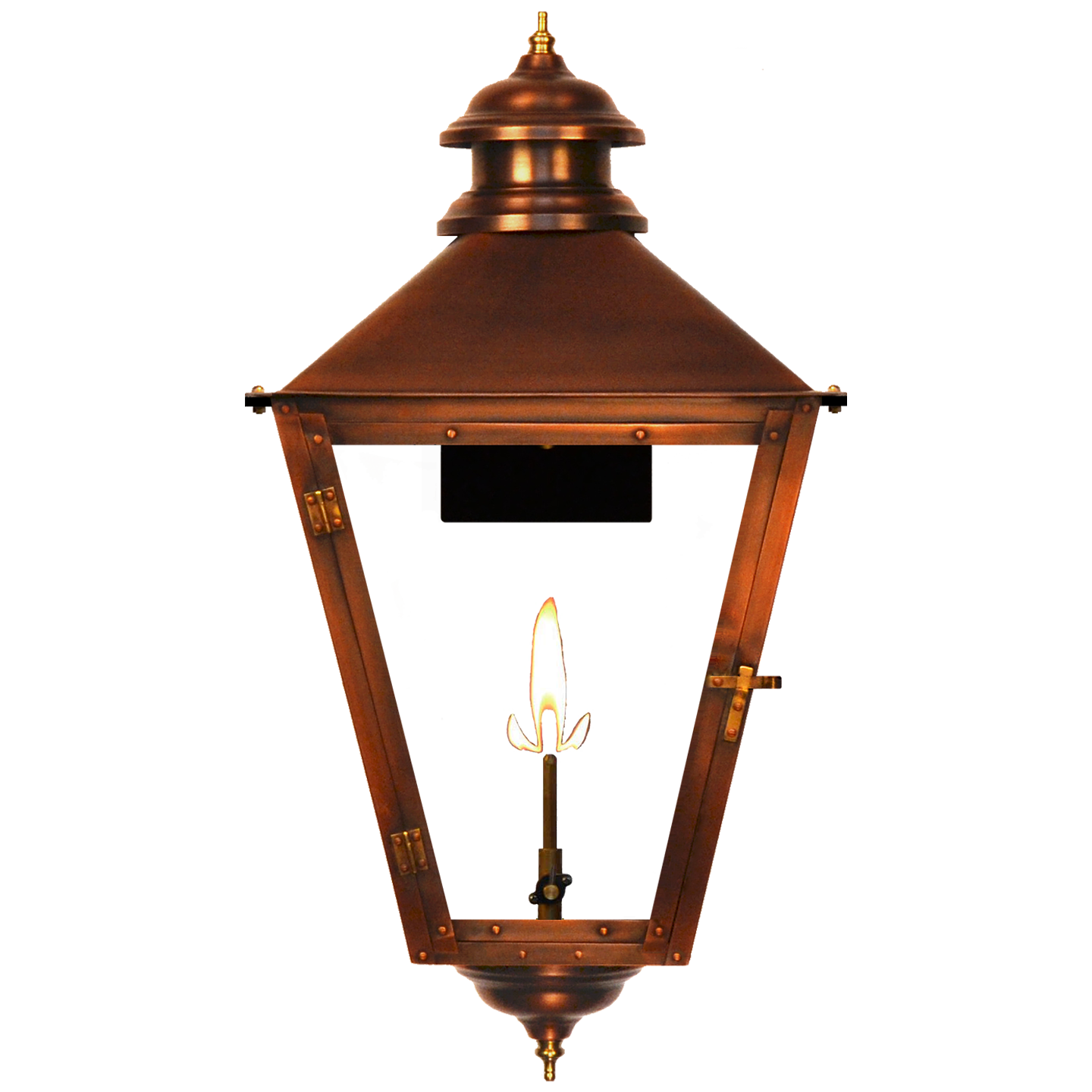 Adams Street 28.5" Wall Lantern in Antique Copper, Gas Propane Tip