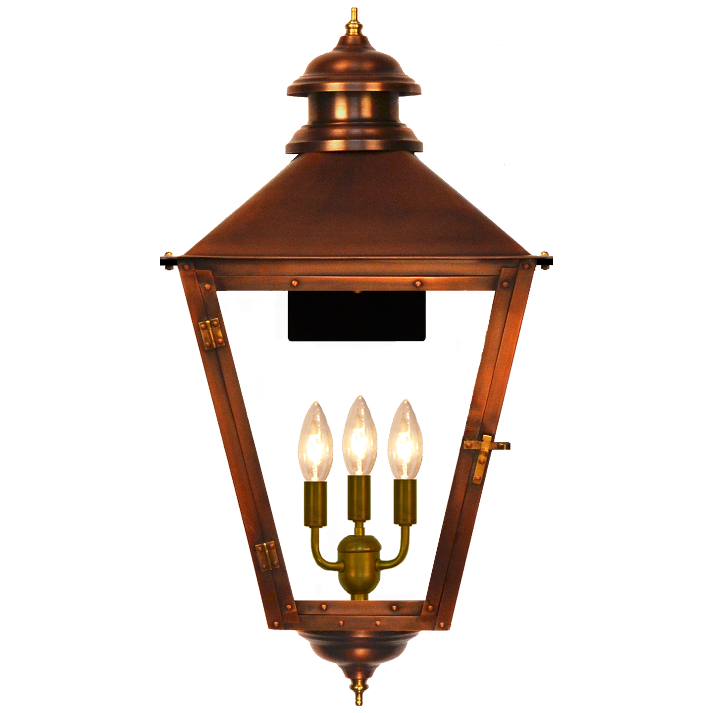 Adams Street 32" Wall Lantern in Antique Copper, Electric