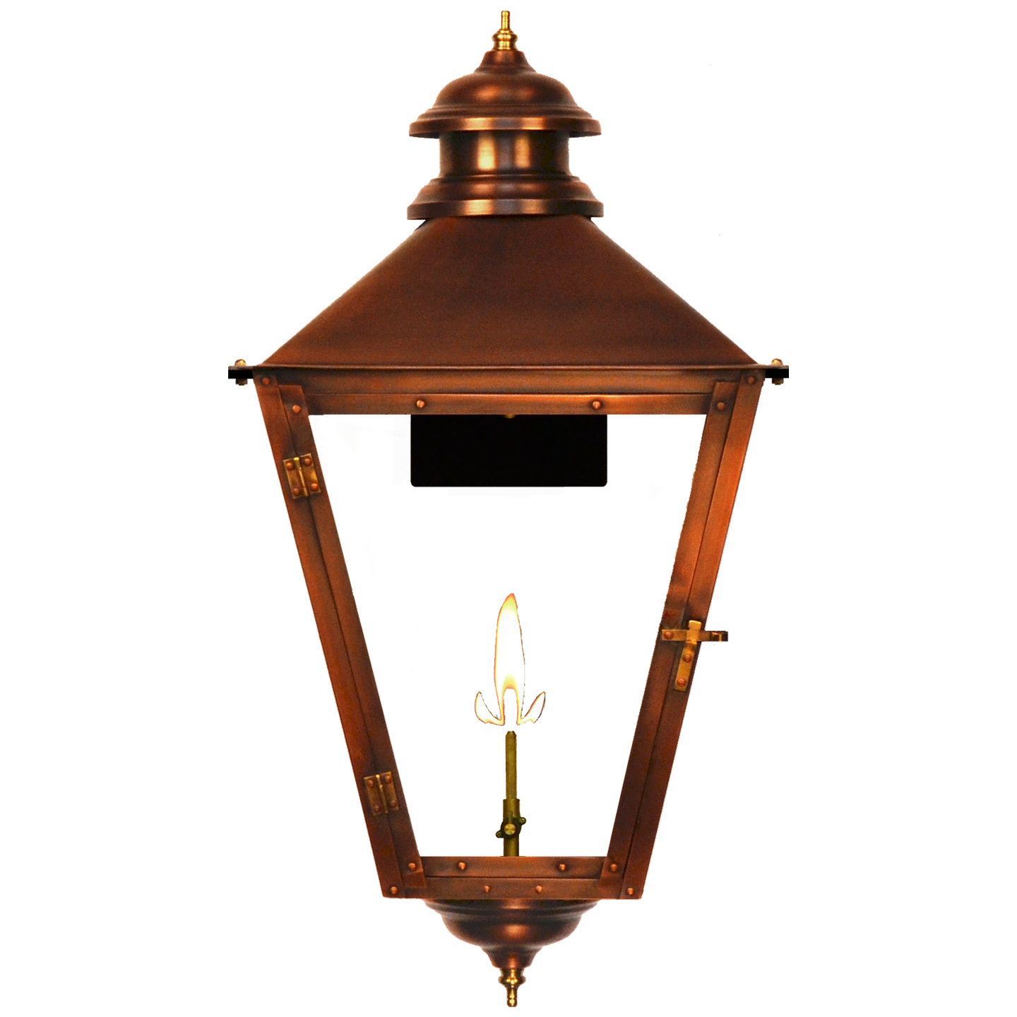 Adams Street 32" Wall Lantern in Antique Copper, Gas