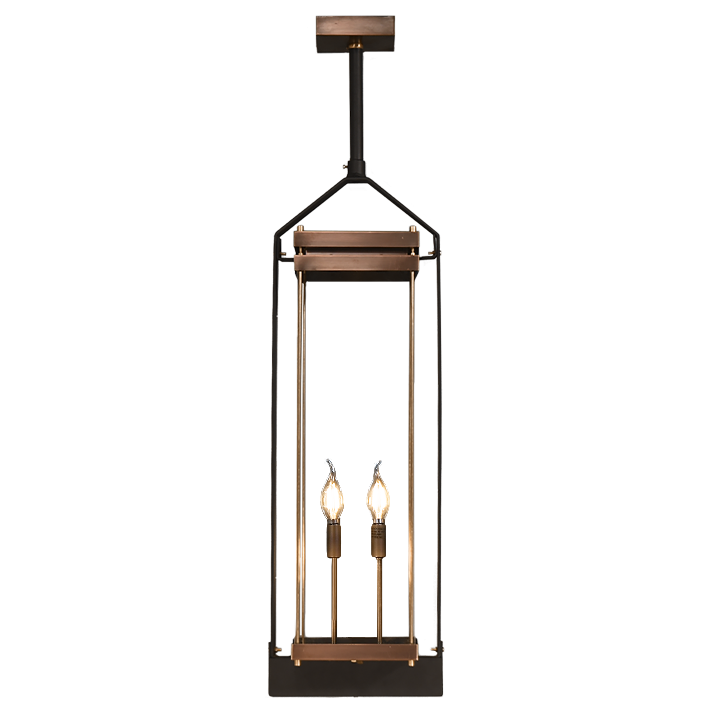 Austin 30" Yoke Ceiling Lantern in Antique Copper, Electric