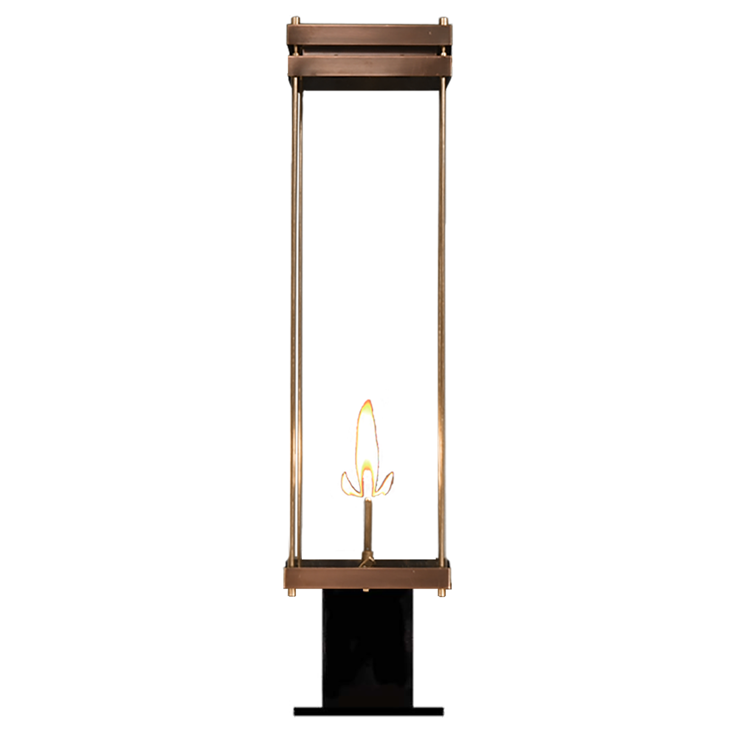Austin 30" Post Lantern in Antique Copper, Gas