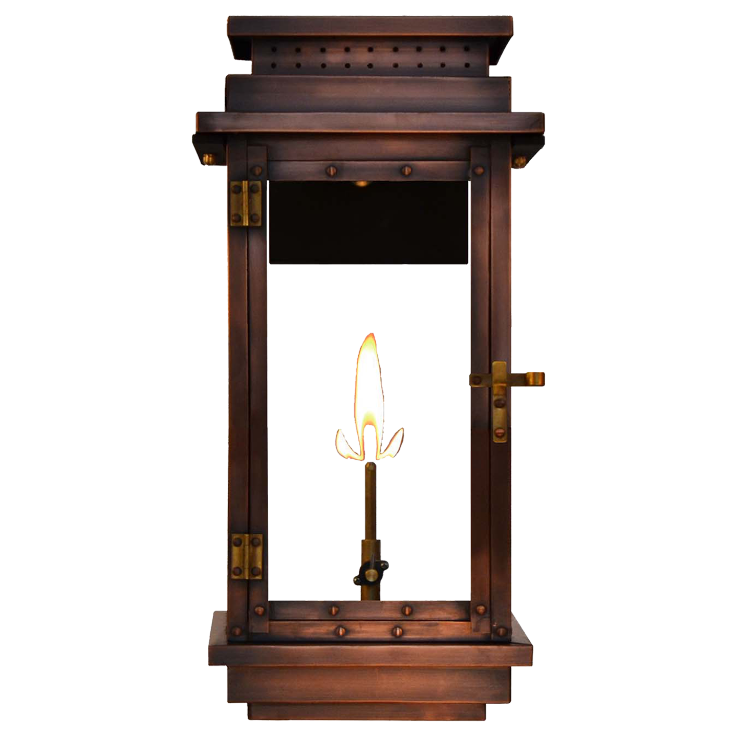 Contempo 18" Wall Lantern in Antique Copper, Gas