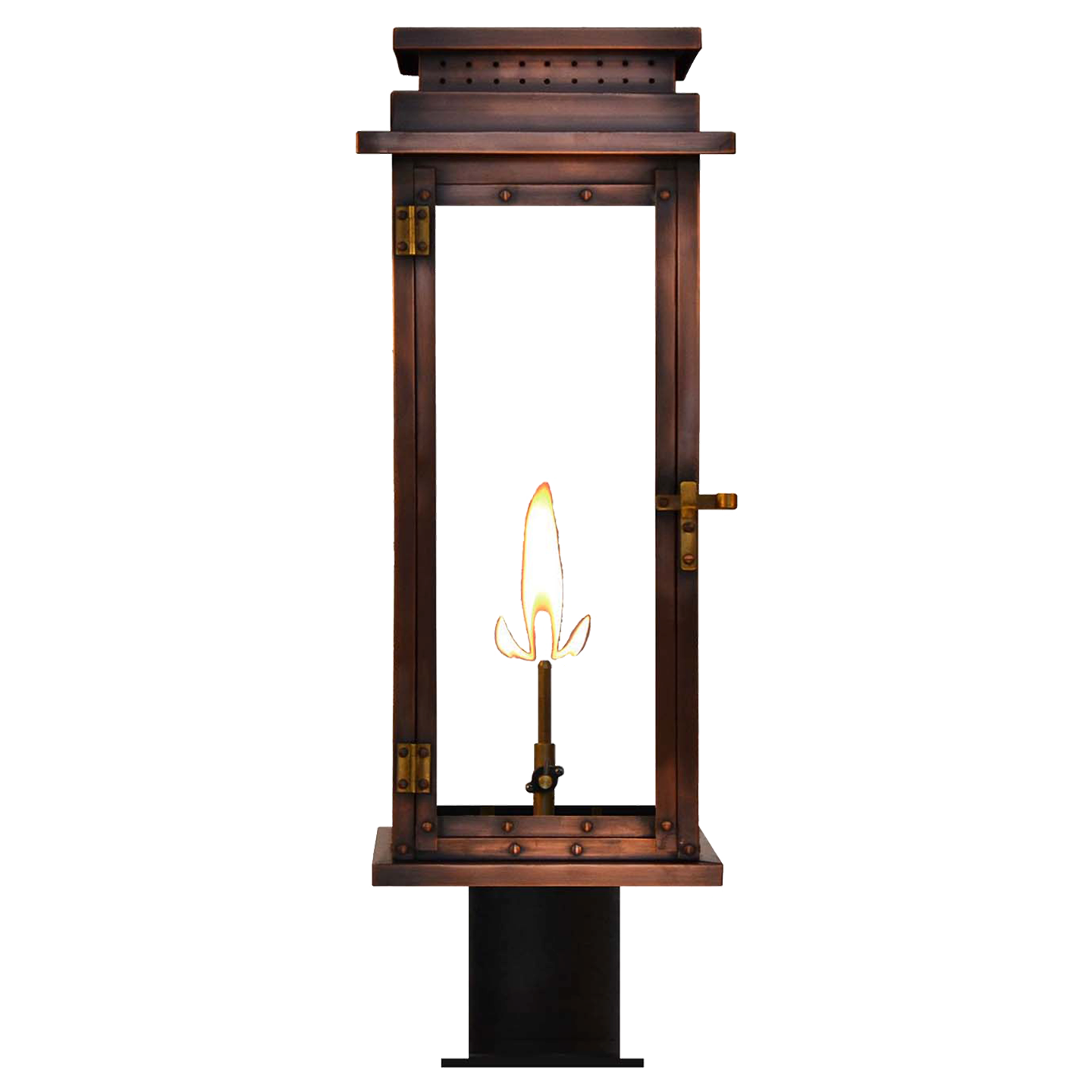 Contempo 24" Post Lantern in Antique Copper, Gas, Propane Tip