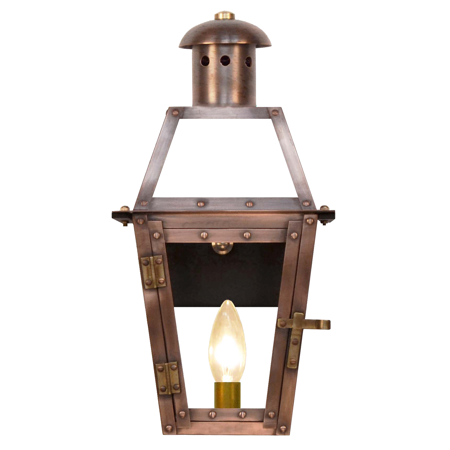Georgetown 15" Wall Lantern in Antique Copper, Electric