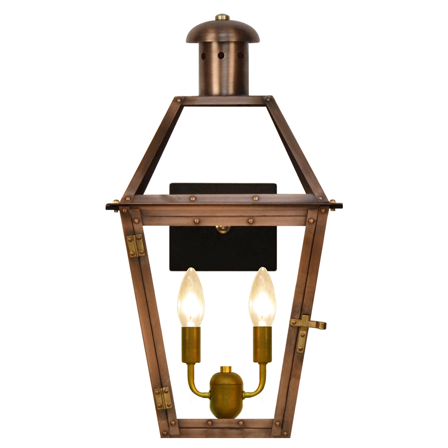 Georgetown 18" Wall Lantern in Antique Copper, Electric