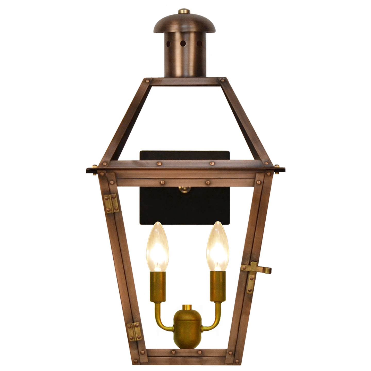 Georgetown 22" Wall Lantern in Antique Copper, Electric