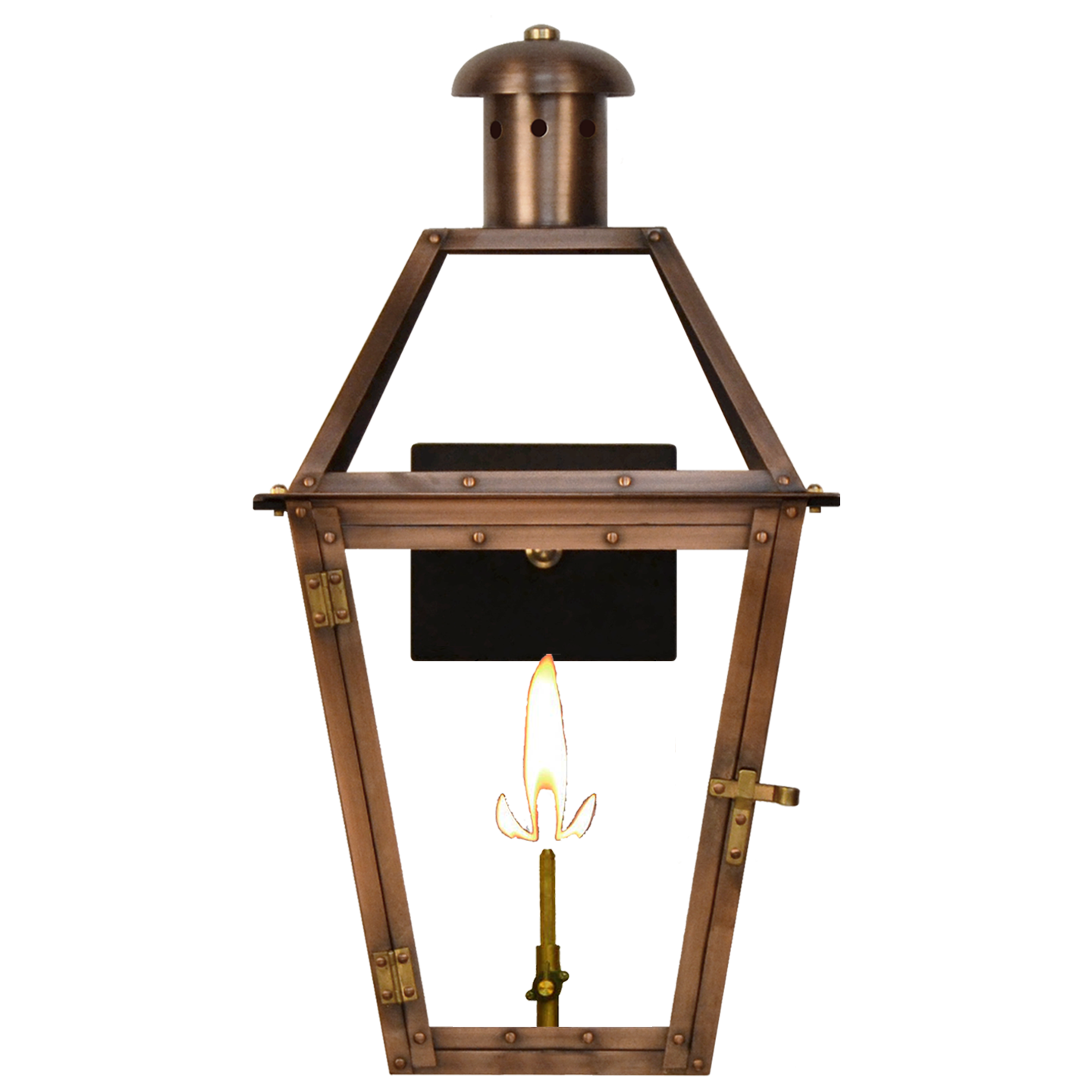 Georgetown 22" Wall Lantern in Antique Copper, Gas