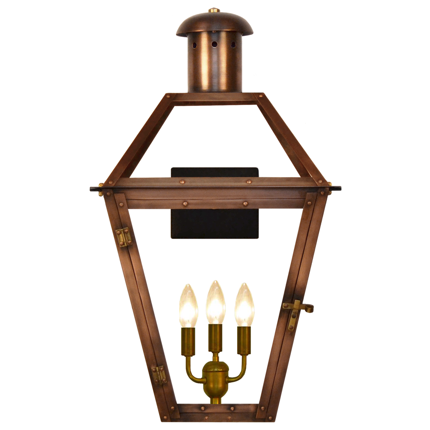 Georgetown 27" Wall Lantern in Antique Copper, Electric