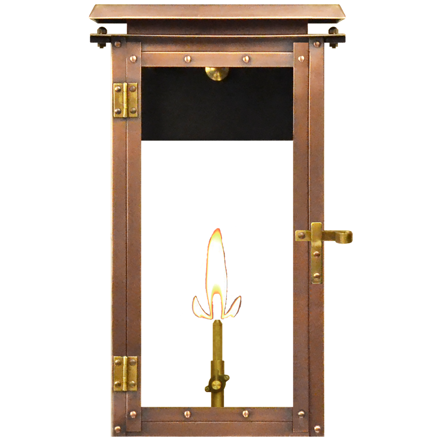 Hyland 14.5" Wall Lantern in Antique Copper, Gas Propane Tip