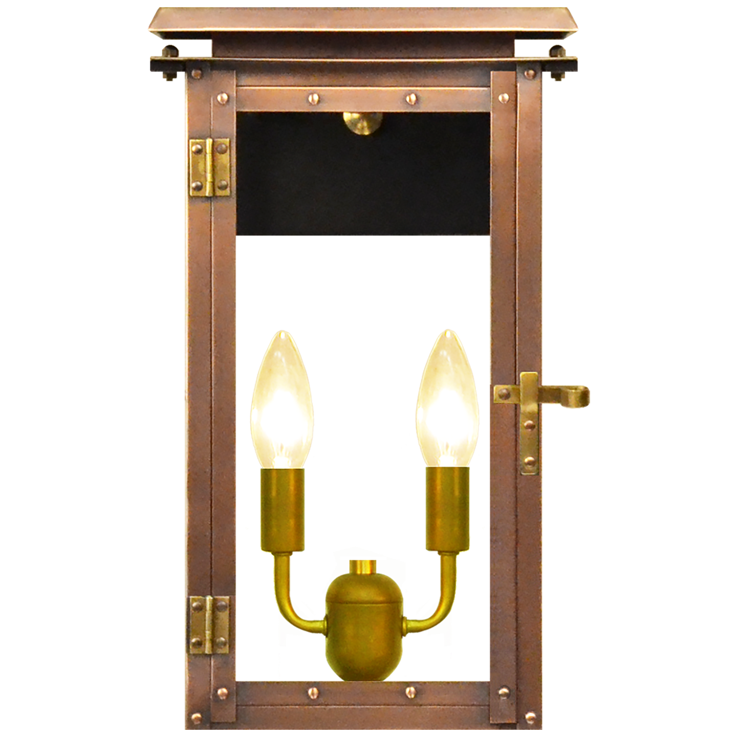 Hyland 17.5" Wall Lantern in Antique Copper, Electric