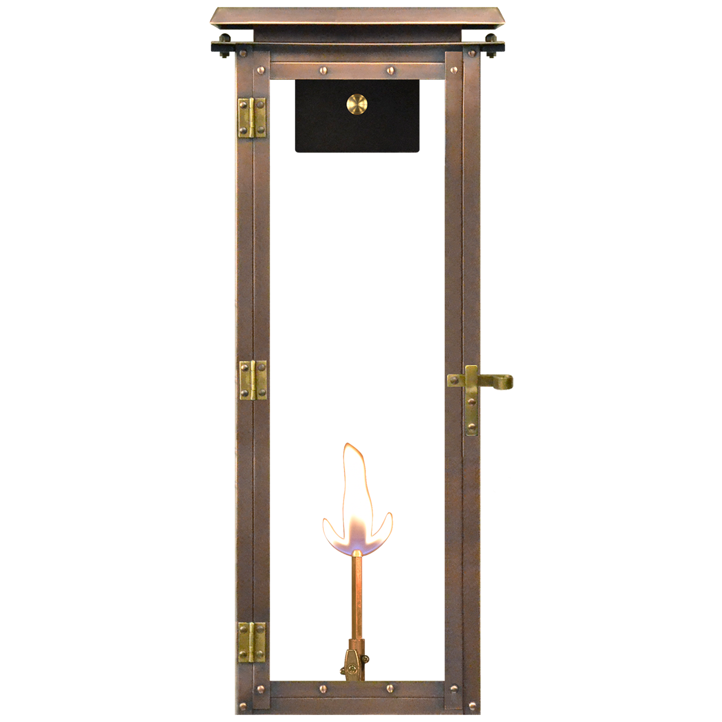 Hyland 30" Wall Lantern in Antique Copper, Gas