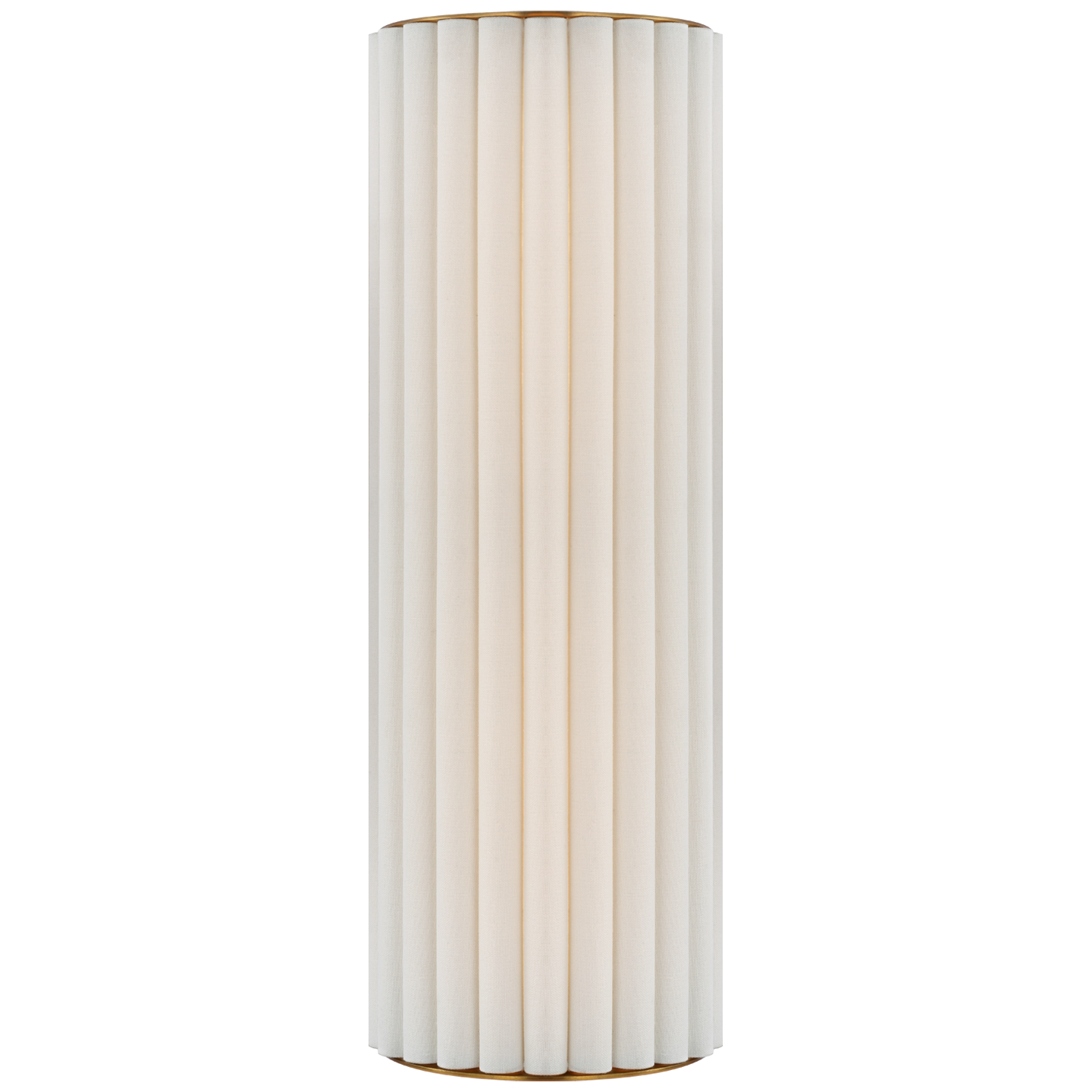 Palati Large Tall Sconce in Hand-Rubbed Antique Brass with Linen Shade
