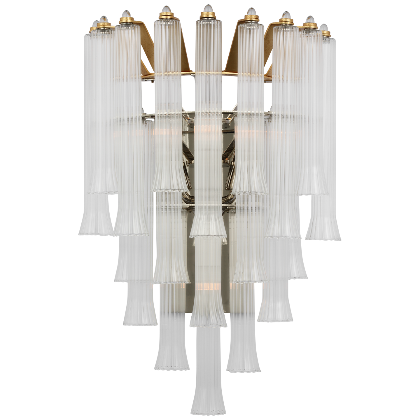 Lorelei Large Waterfall Sconce in Gild with Clear Glass