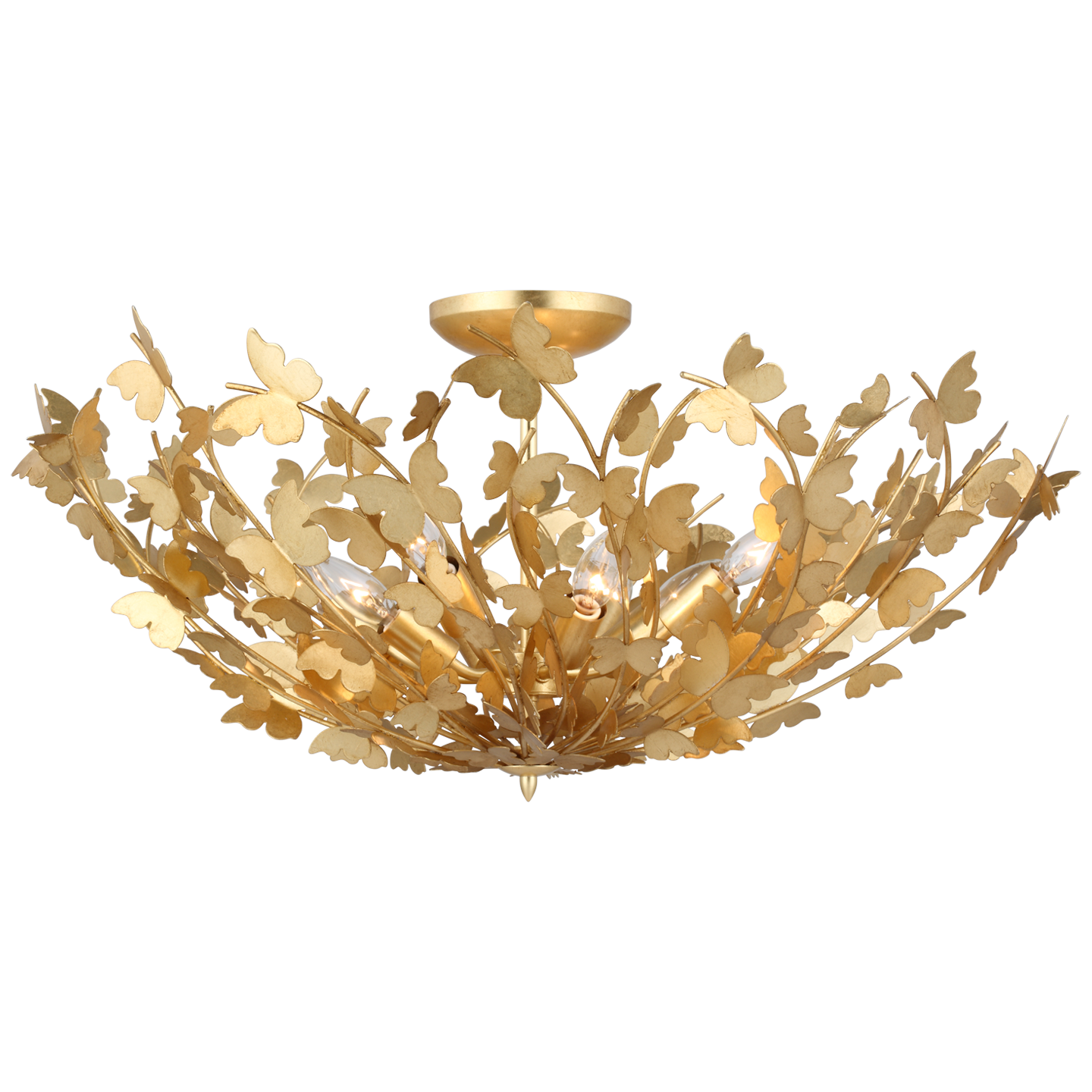 Farfalle Large Semi-Flush Mount in Gild