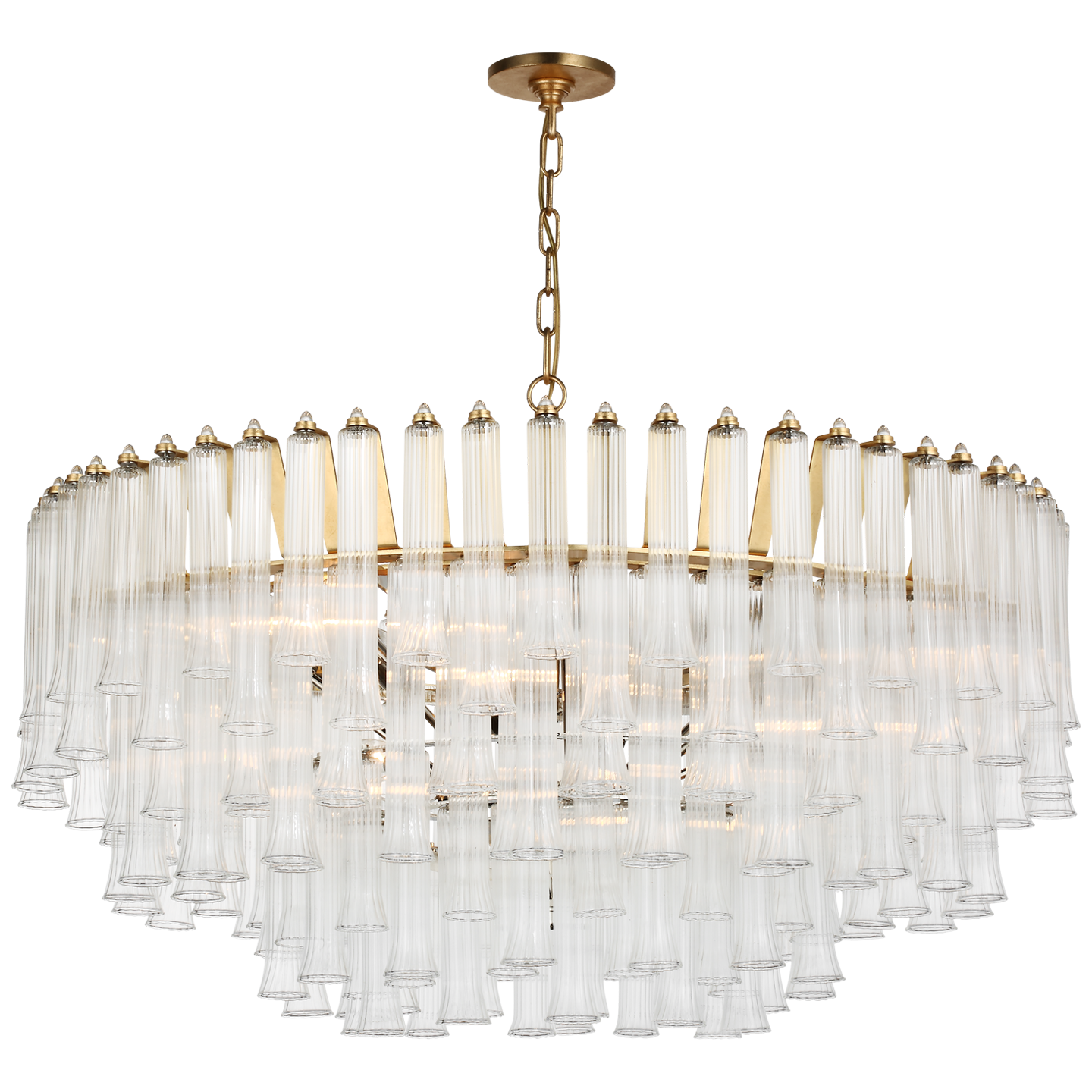 Lorelei X-Large Chandelier in Gild with Clear Glass