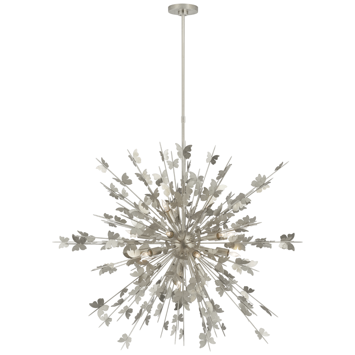 Farfalle Large Chandelier in Burnished Silver Leaf