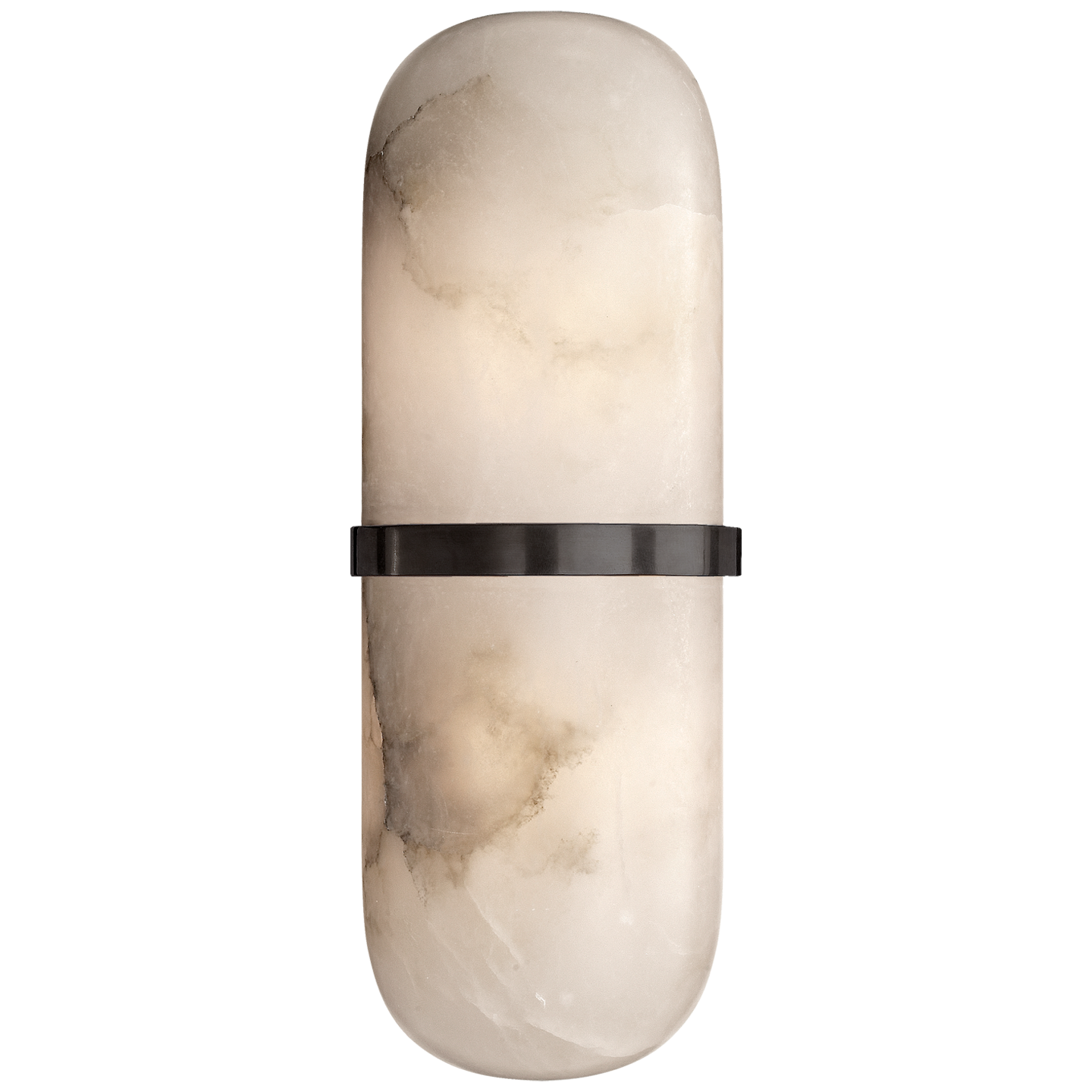 Melange Pill Form Sconce in Bronze with Alabaster