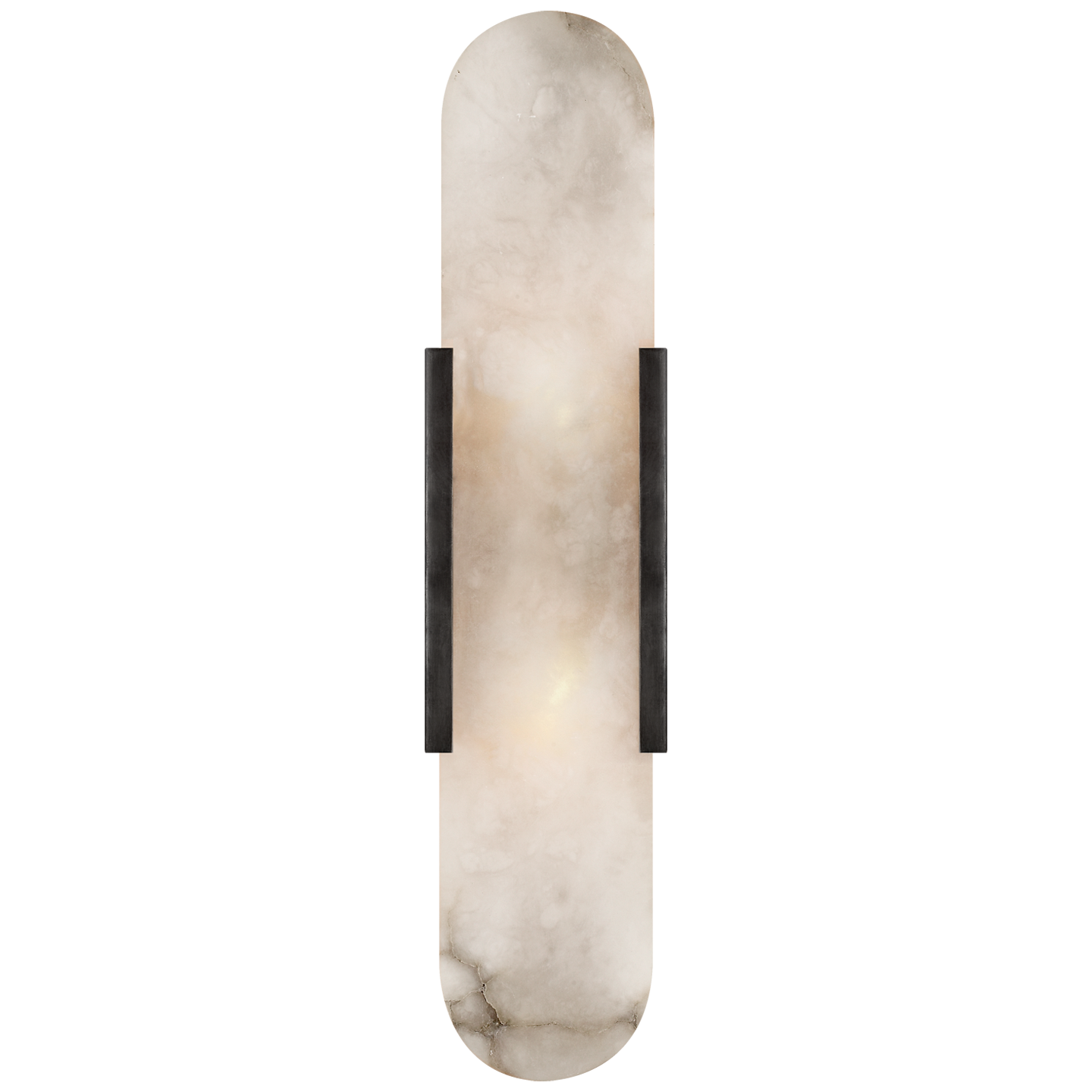 Melange Elongated Sconce in Bronze with Alabaster