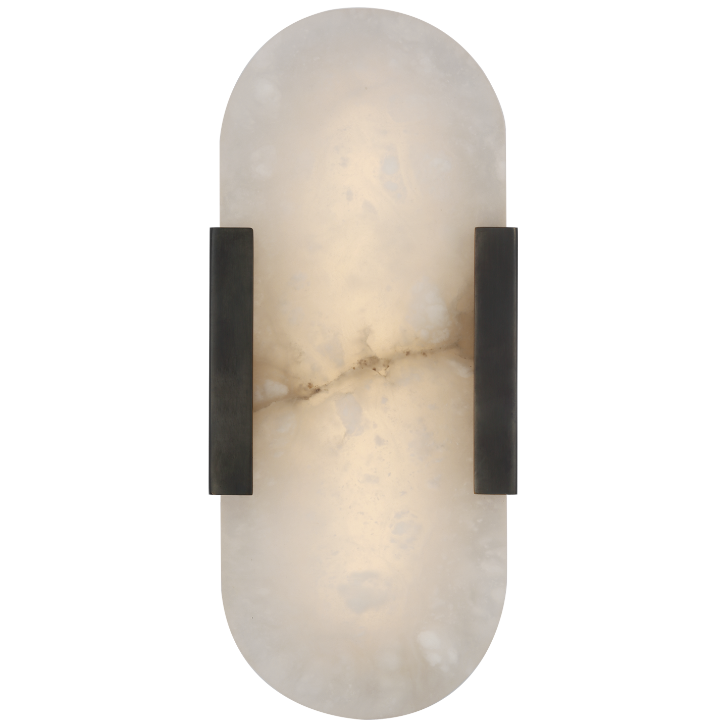 Melange 10" Elongated Sconce in Bronze with Alabaster