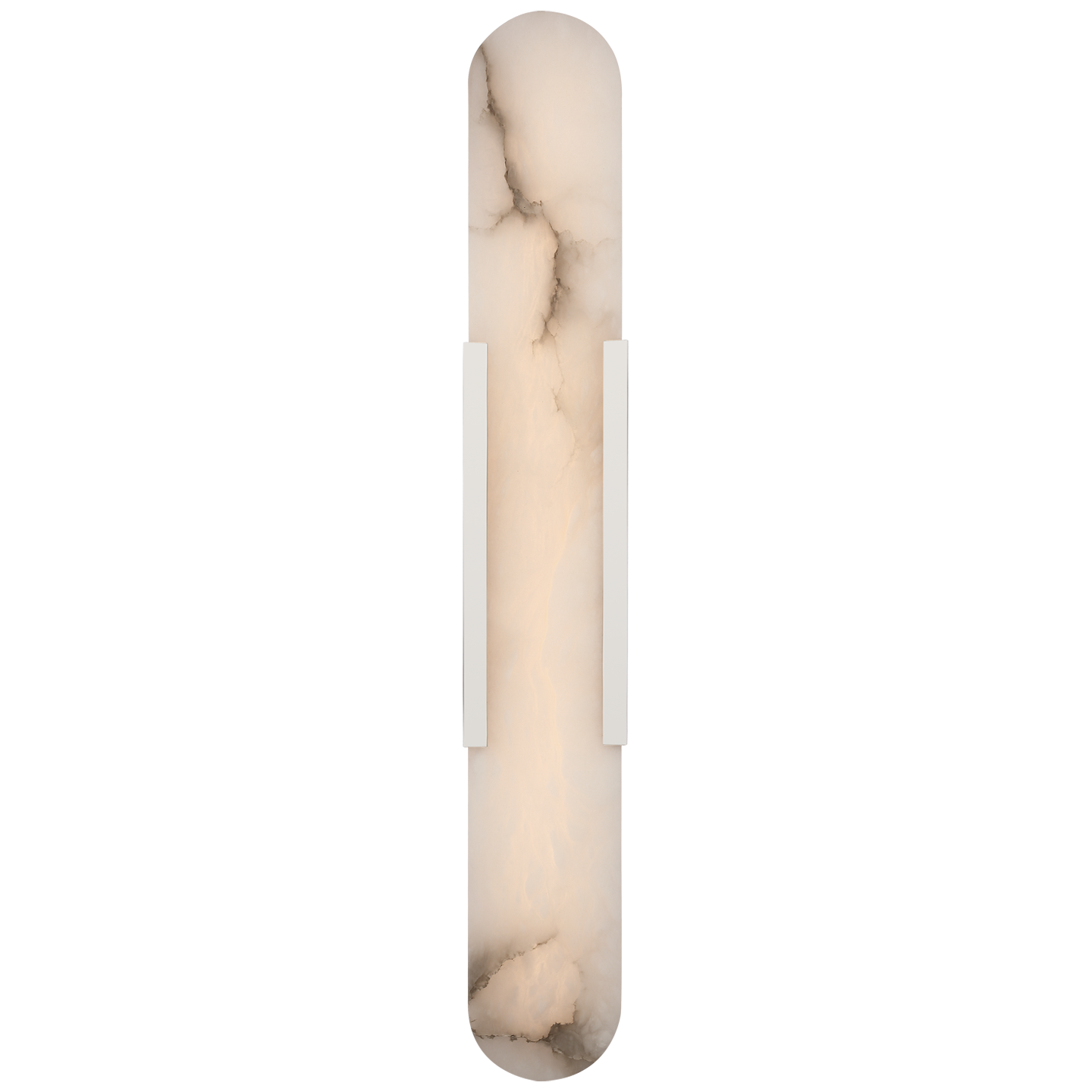 Melange 28" Elongated Sconce in Polished Nickel with Alabaster