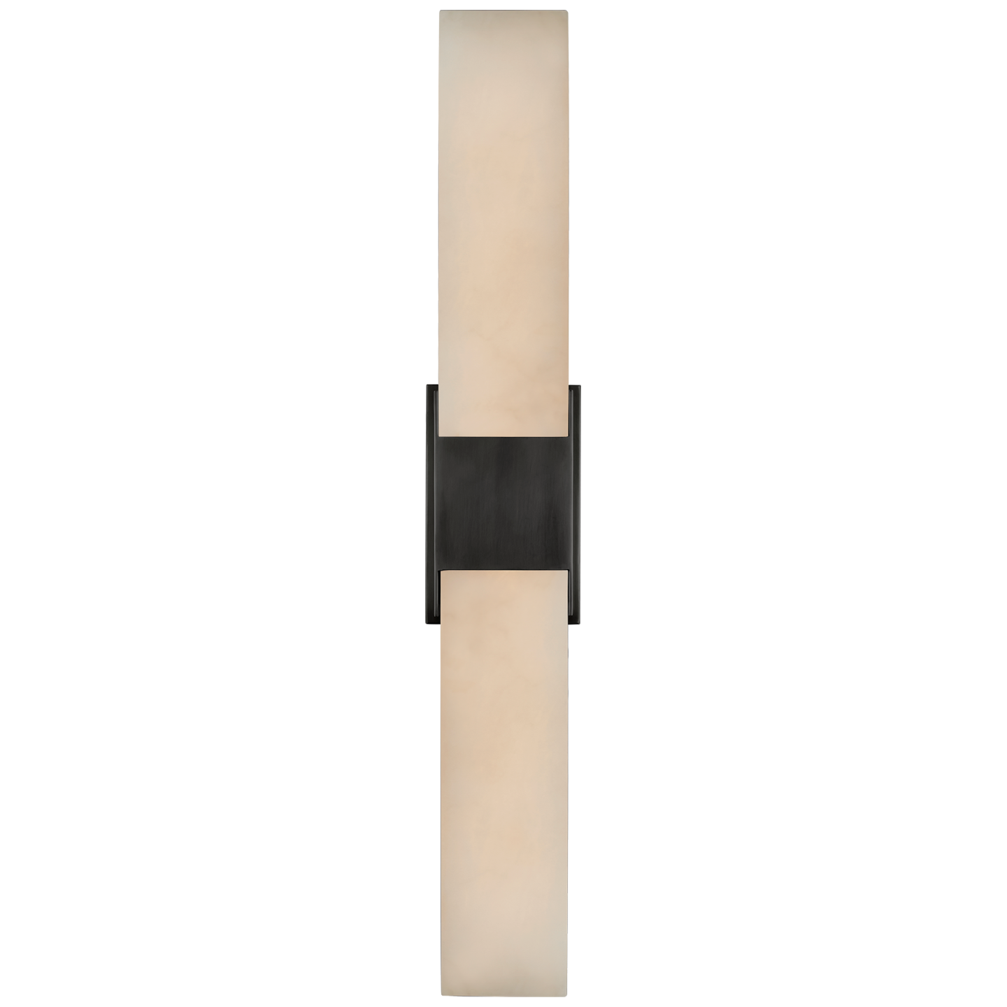 Covet Double Box Sconce in Bronze with Alabaster