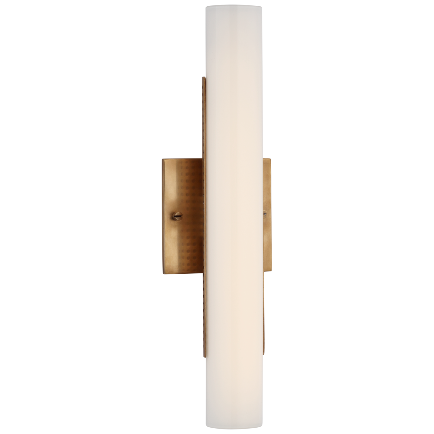 Precision 15" Bath Light in Antique-Burnished Brass with White Glass