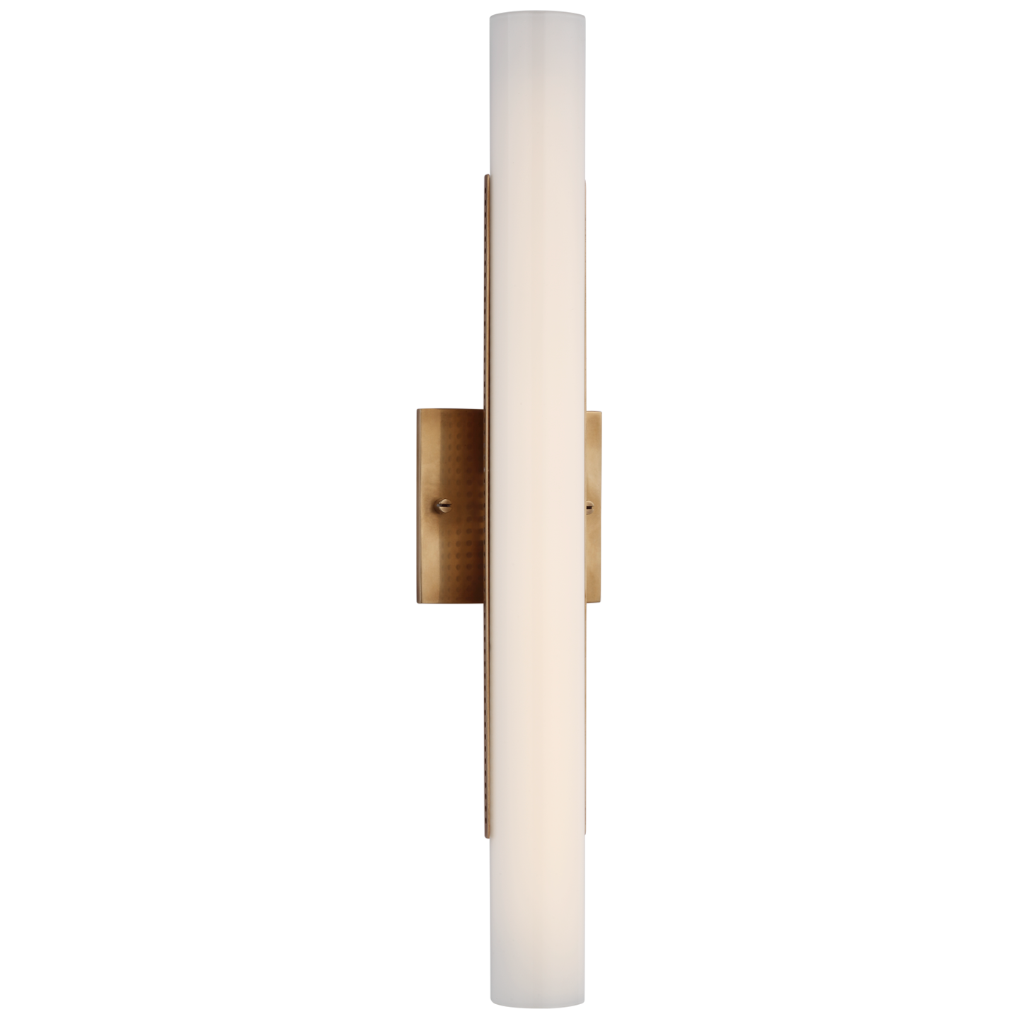 Precision 21" Bath Light in Antique-Burnished Brass with White Glass