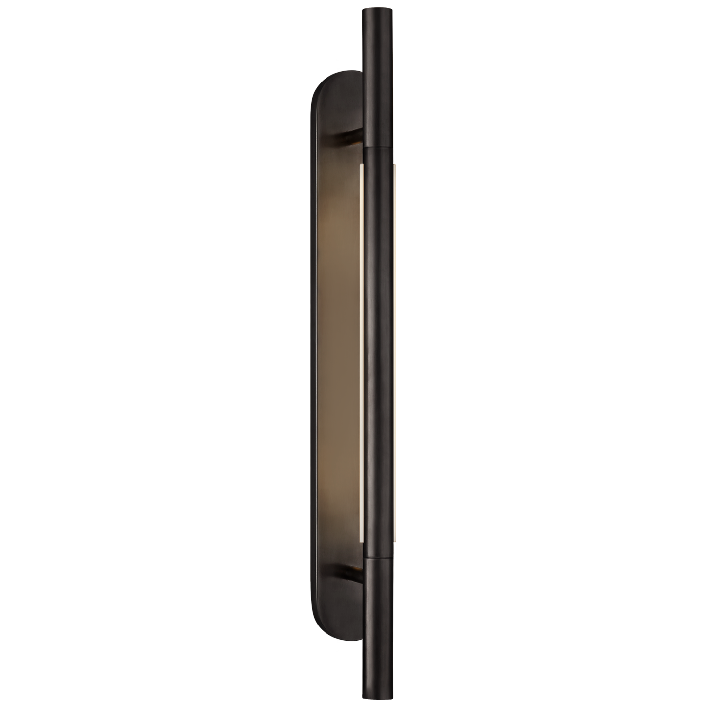Rousseau Medium Bracketed Sconce in Bronze with Etched Crystal