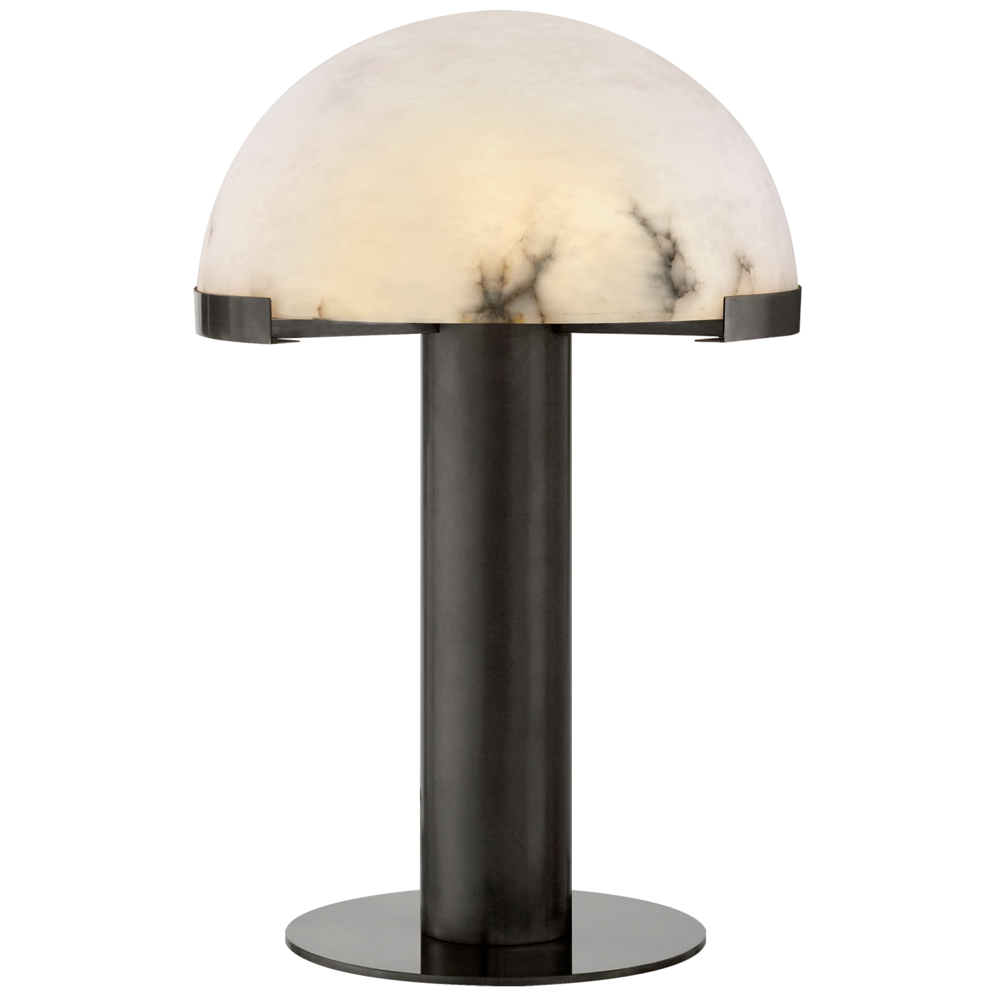 Melange Table Lamp in Bronze with Alabaster