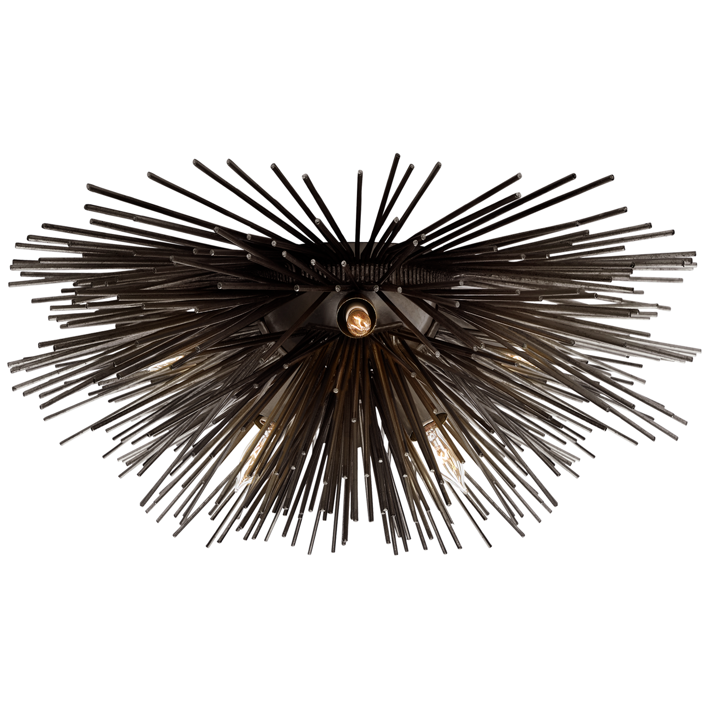 Strada Small Flush Mount in Aged Iron
