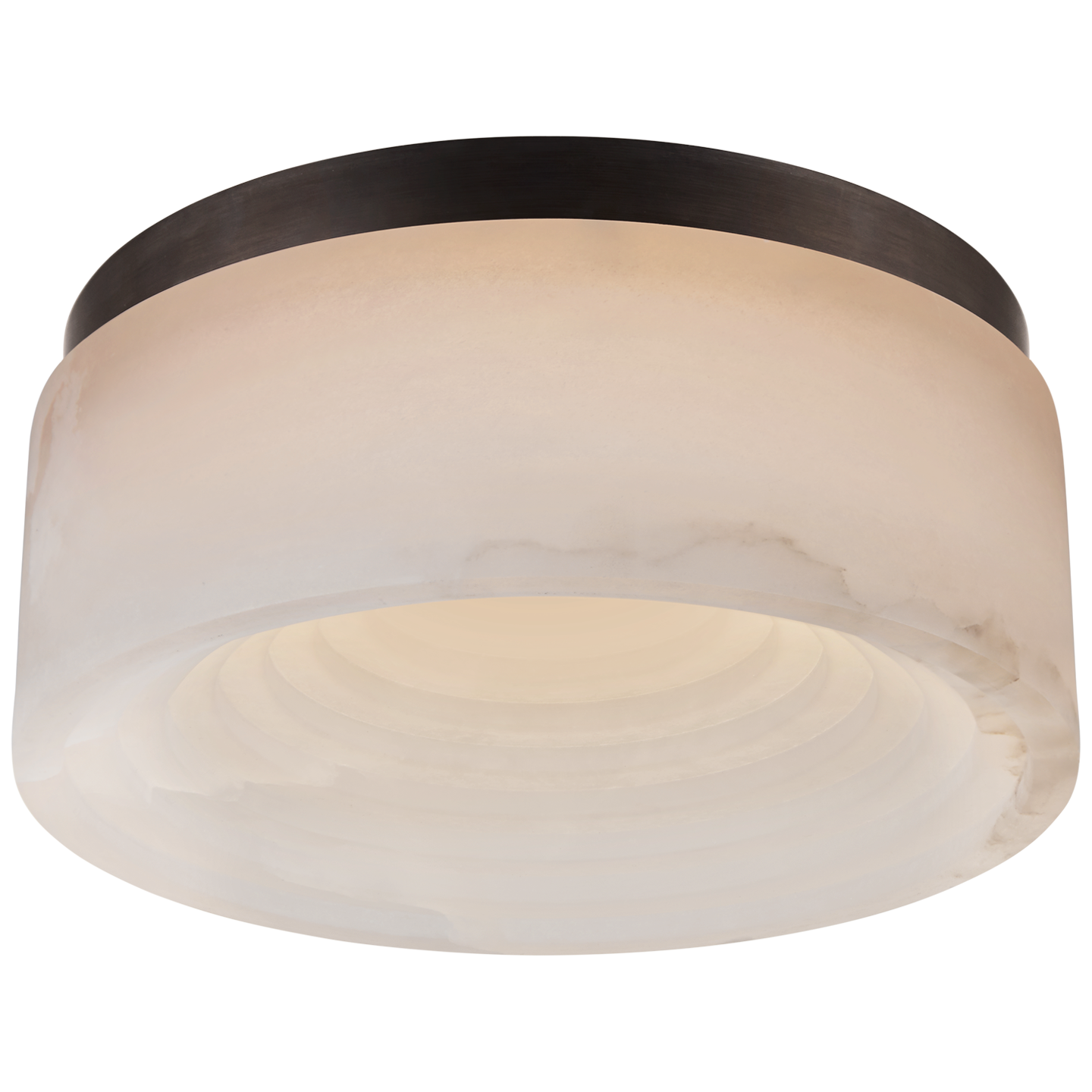 Otto Small Flush Mount in Bronze with Alabaster