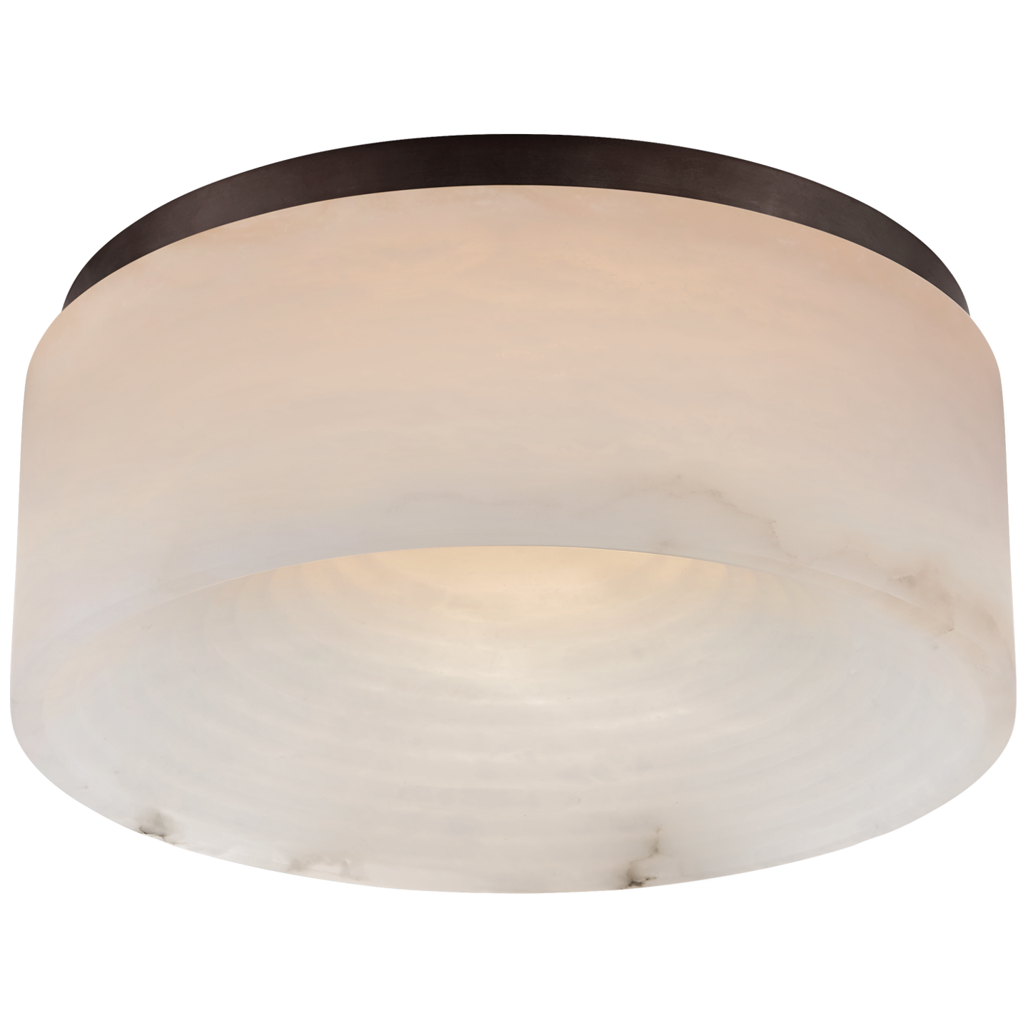 Otto Medium Flush Mount in Bronze with Alabaster