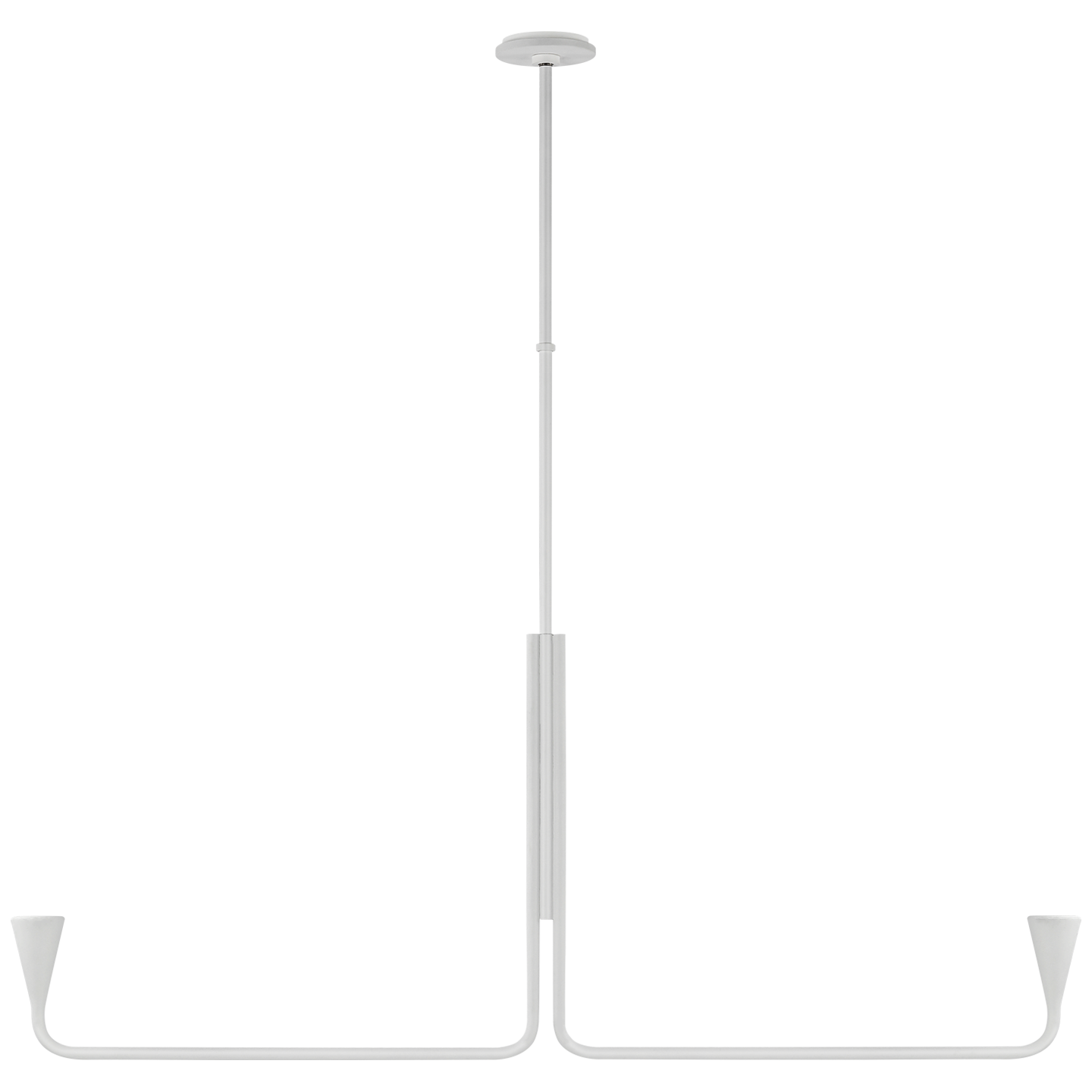 Brassica Large Linear Chandelier in Plaster White