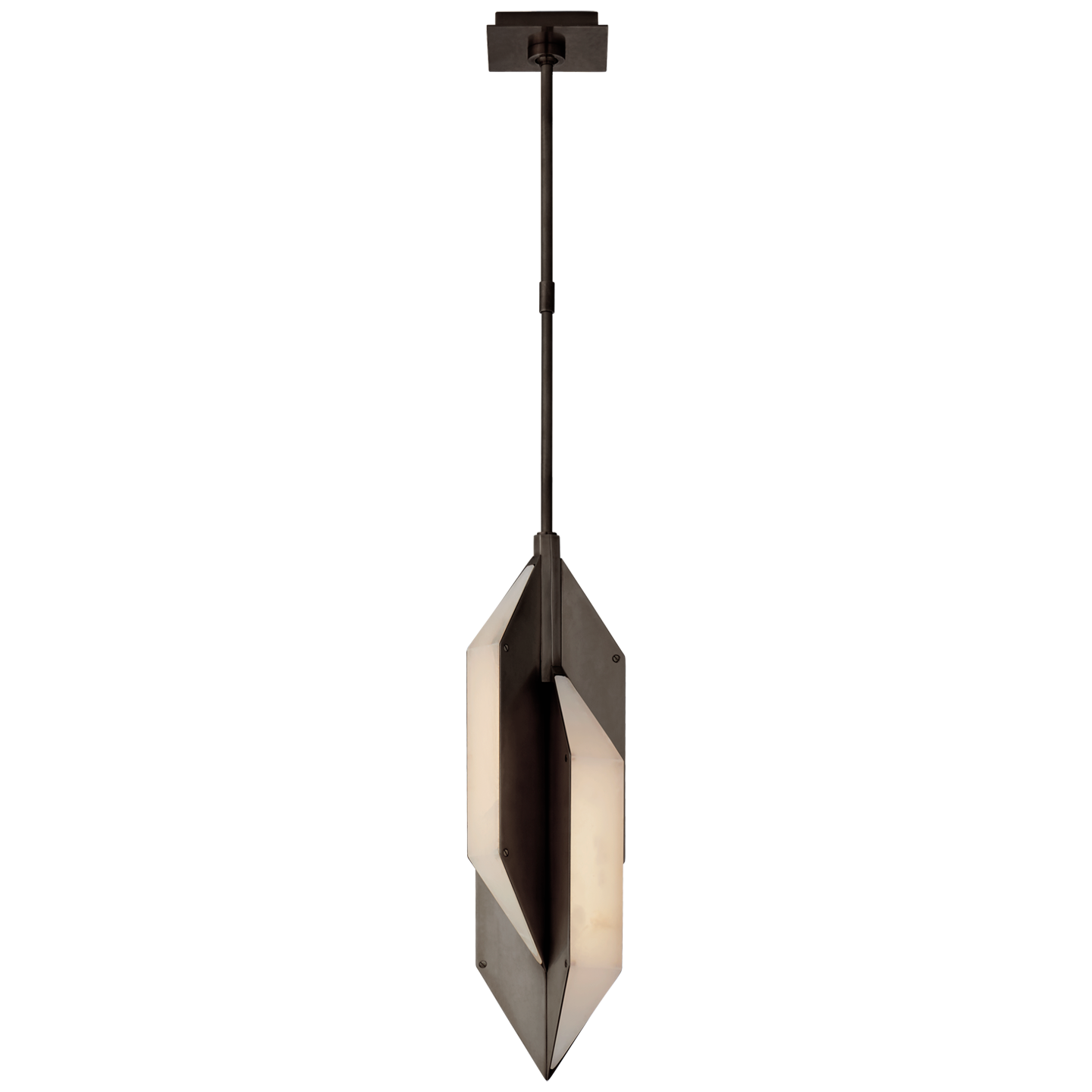 Ophelion Small Pendant in Bronze with Alabaster 