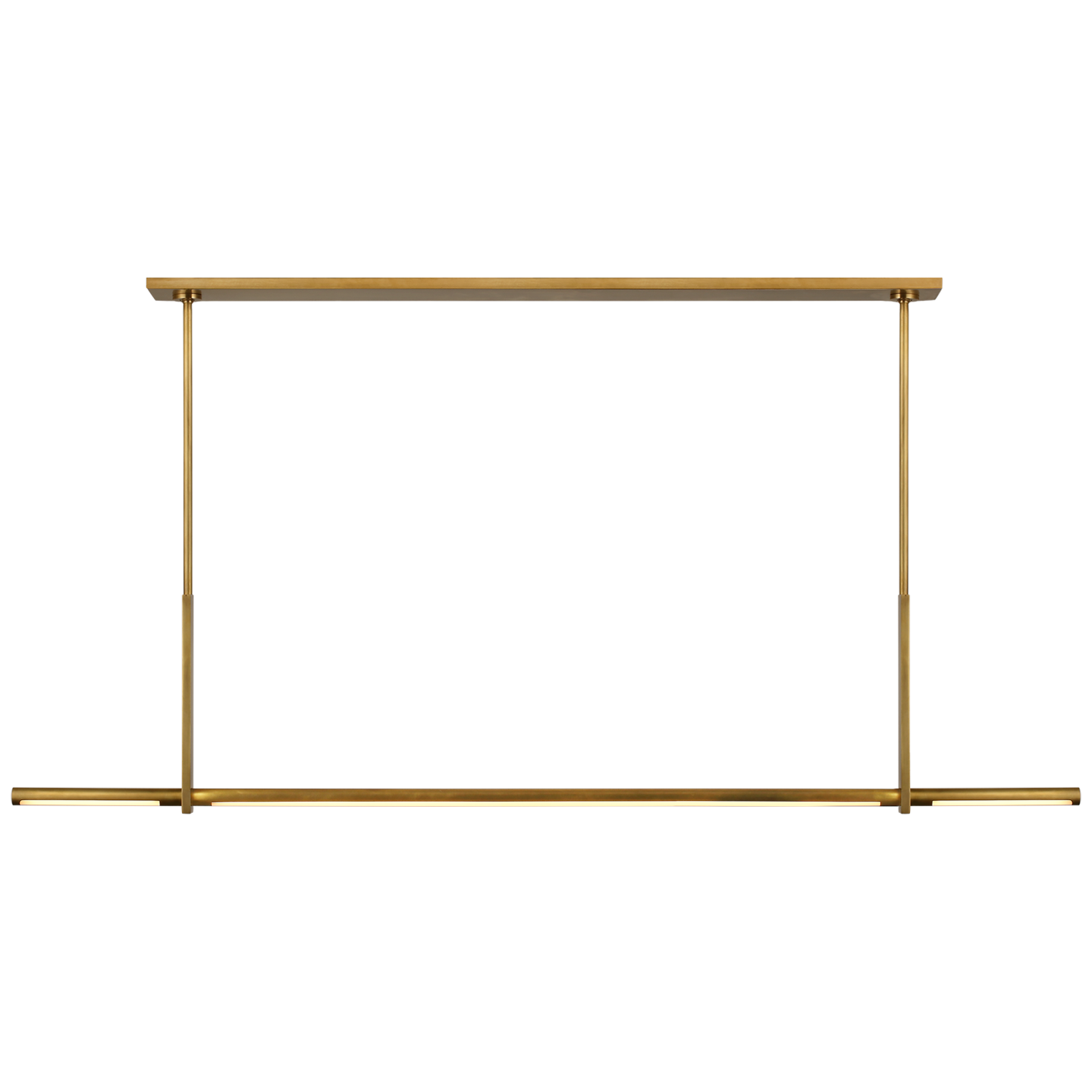 Axis Large Linear Pendant in Antique-Burnished Brass