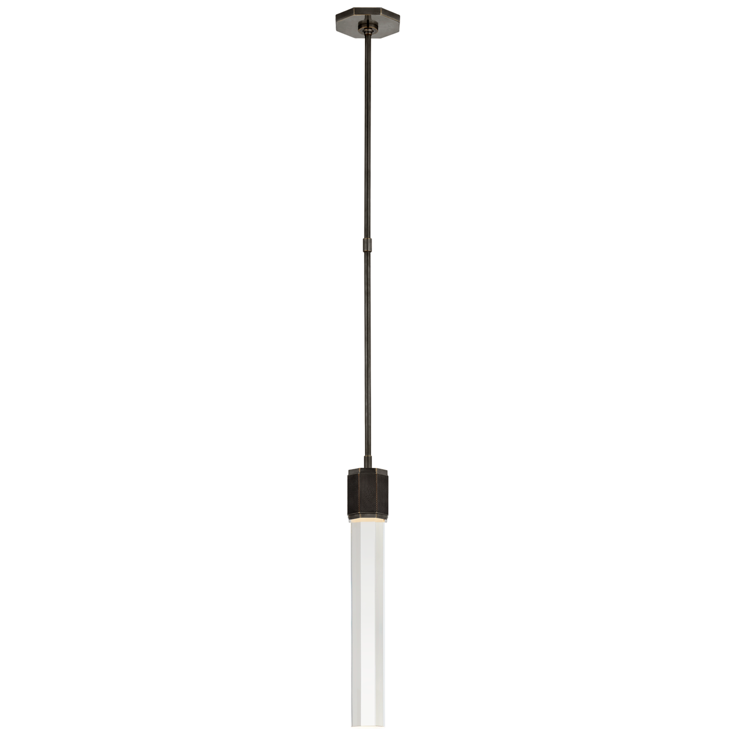 Fascio Single Pendant in Bronze with Crystal