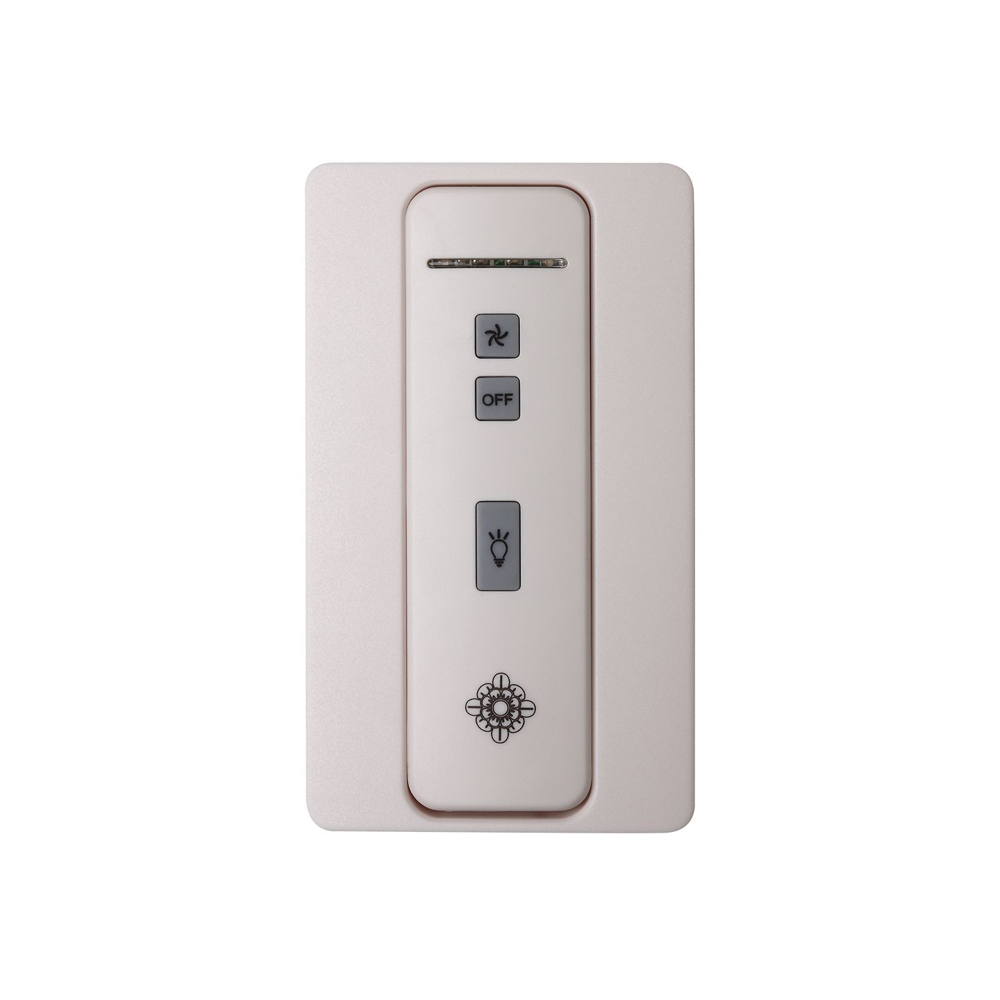 4 - Speed with Dimmer Wall / Hand-Held Battery Operated Transmitter White
