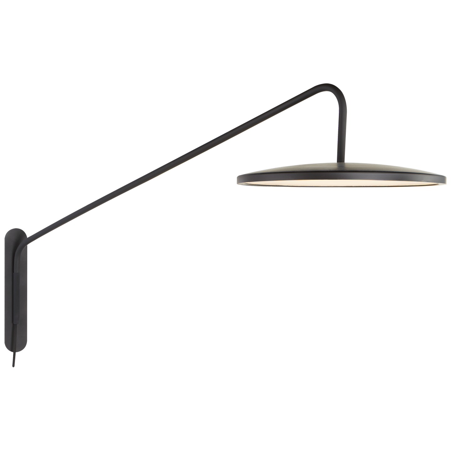 Dot 16" Articulating Wall Light in Matte Black