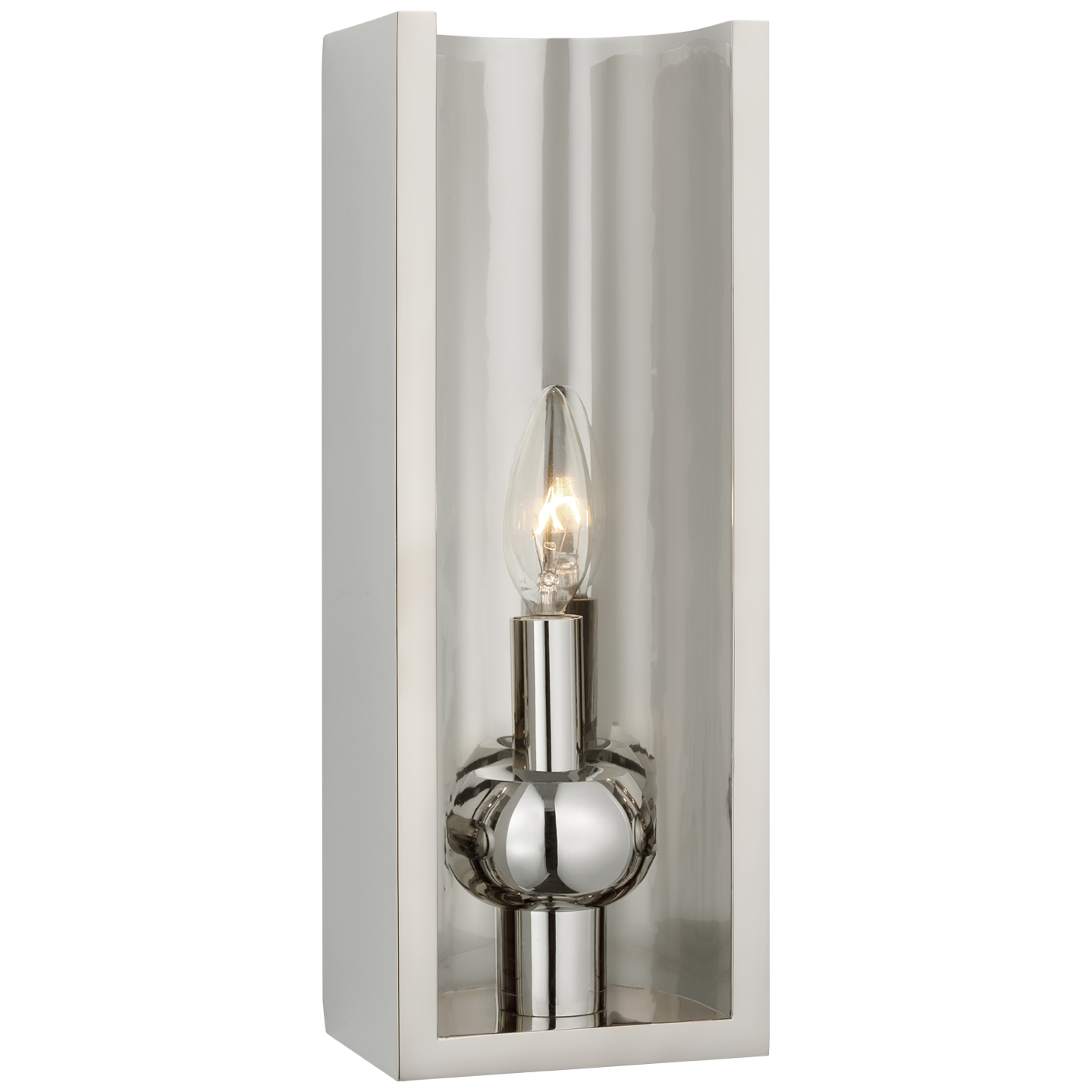 Comtesse Medium Shield Sconce in Polished Nickel