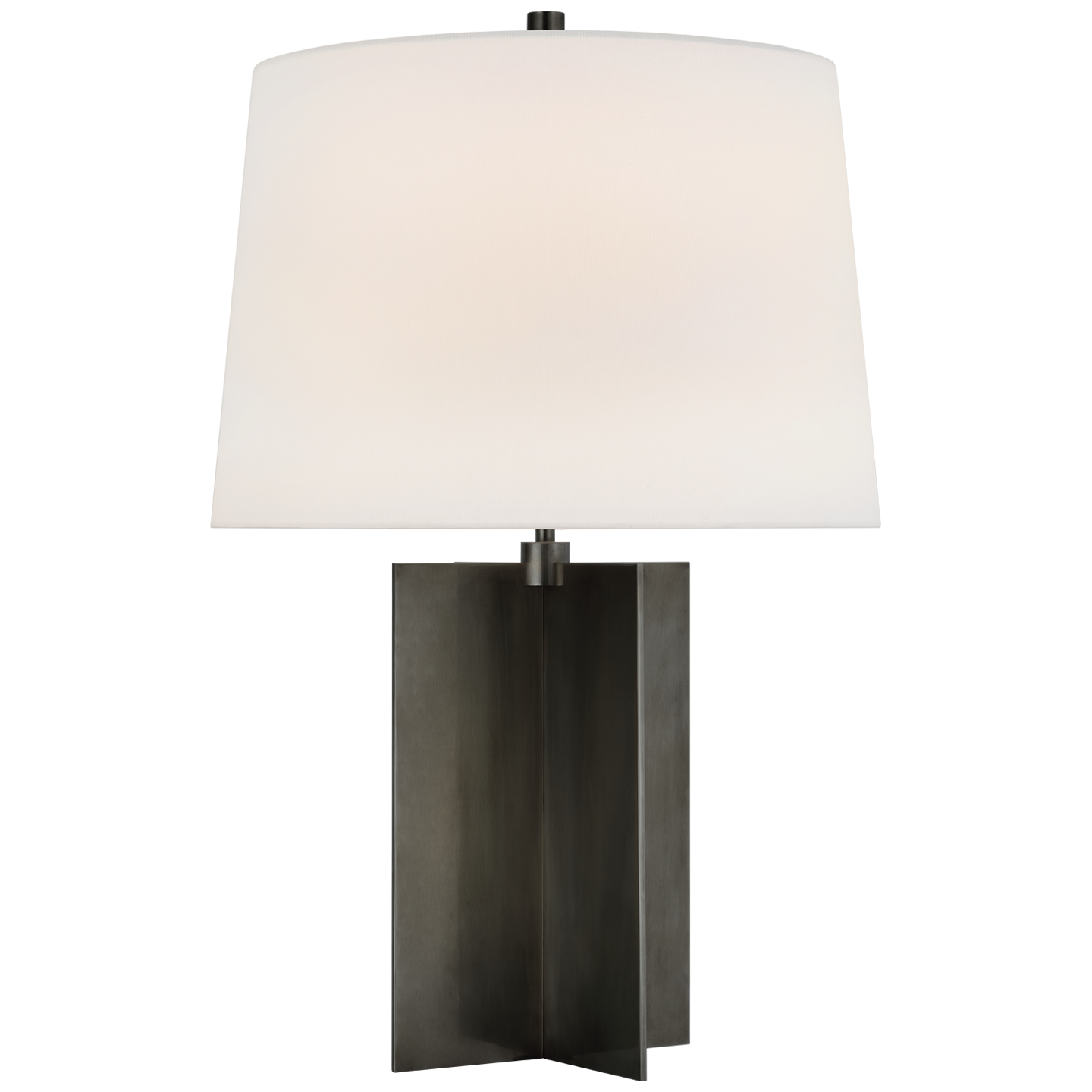 Costes Medium Table Lamp in Bronze with Linen Shade