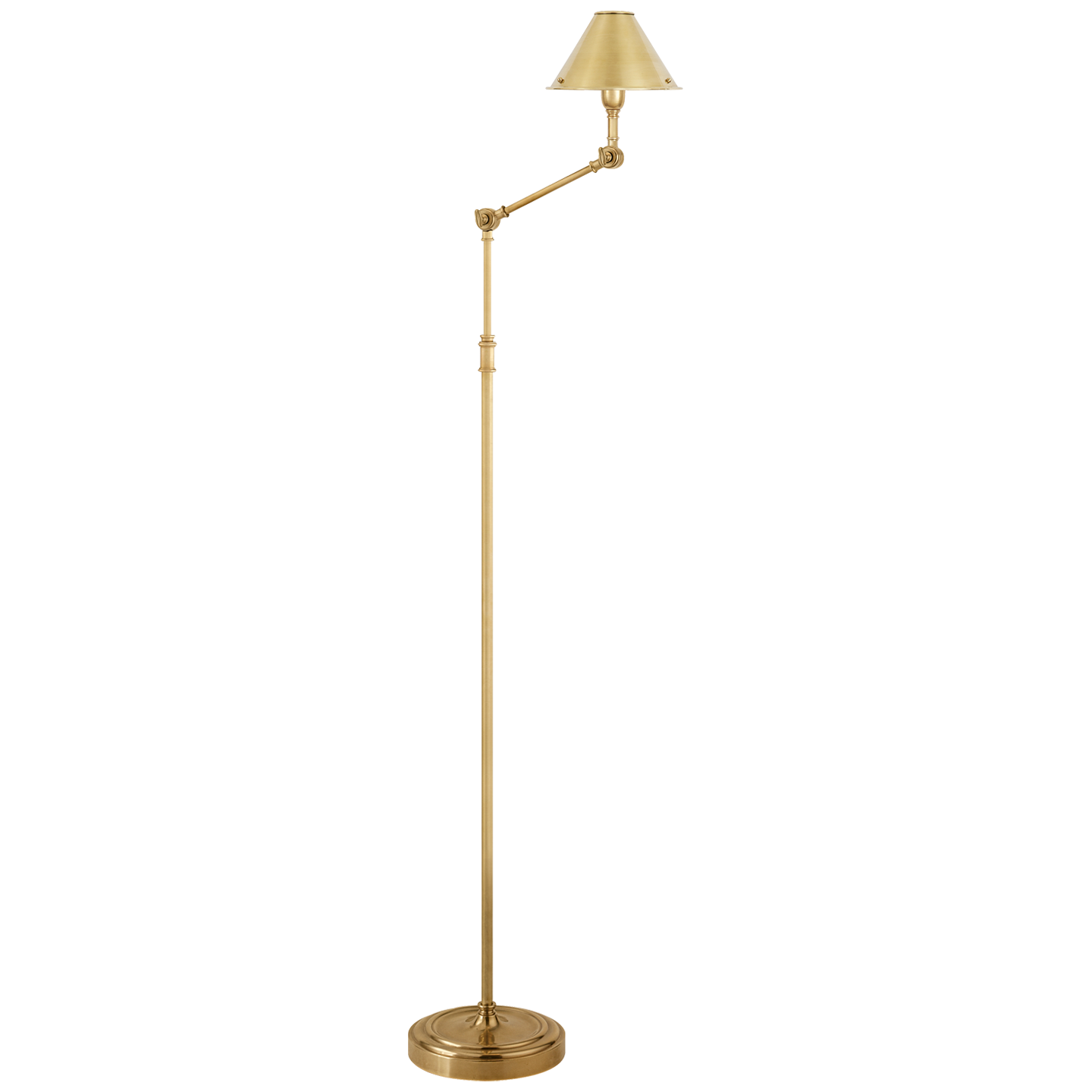 Anette Floor Lamp in Natural Brass