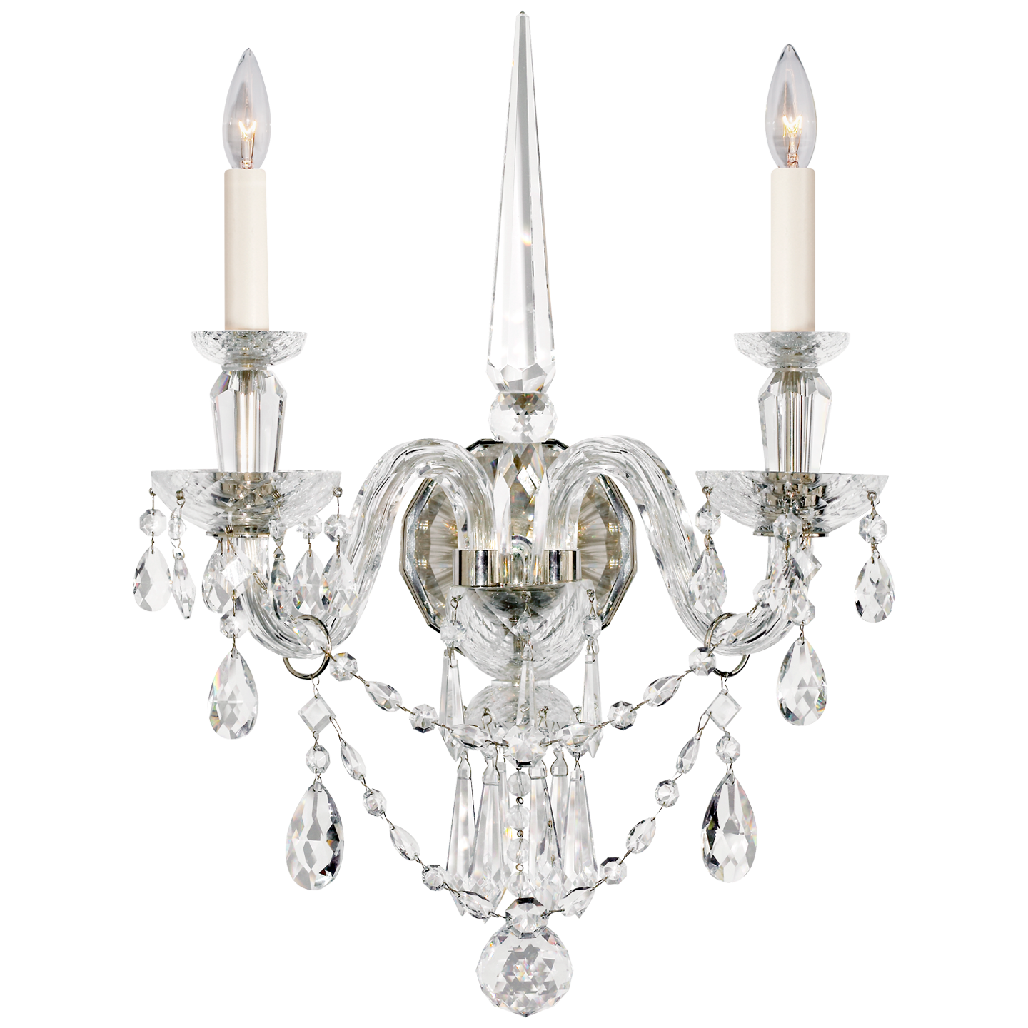 Daniela Medium Double Sconce in Crystal